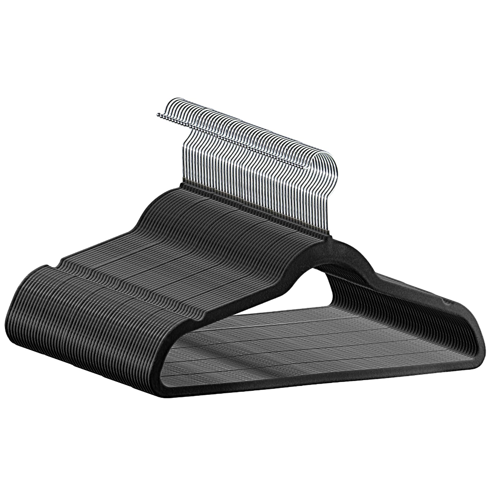 Softflame Premium Velvet Hangers 50 Pack, Non-Slip Suit Clothes Hangers, 360 Degree Swivel Hooks And Slim Profile To Maximize Cl