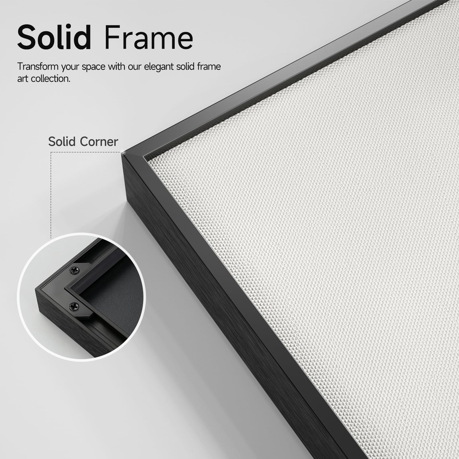 Large Framed Black And White Gray Abstract Canvas Wall Art, Set Of 3 Piece Contemporary Paintings Artwork For Walls, Modern Mini