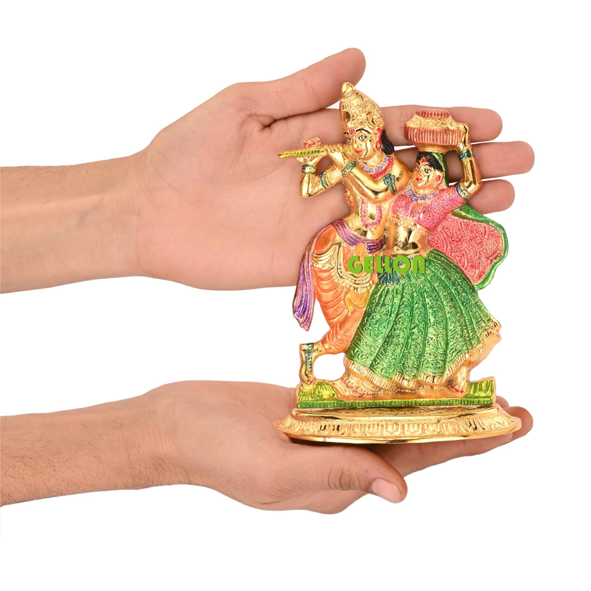 Gellon Radha Krishna Statue, Radha Krishna Murti For Pooja In Temple, Idol & Figurine Showpiece For Home Decor, Small Radha Kris