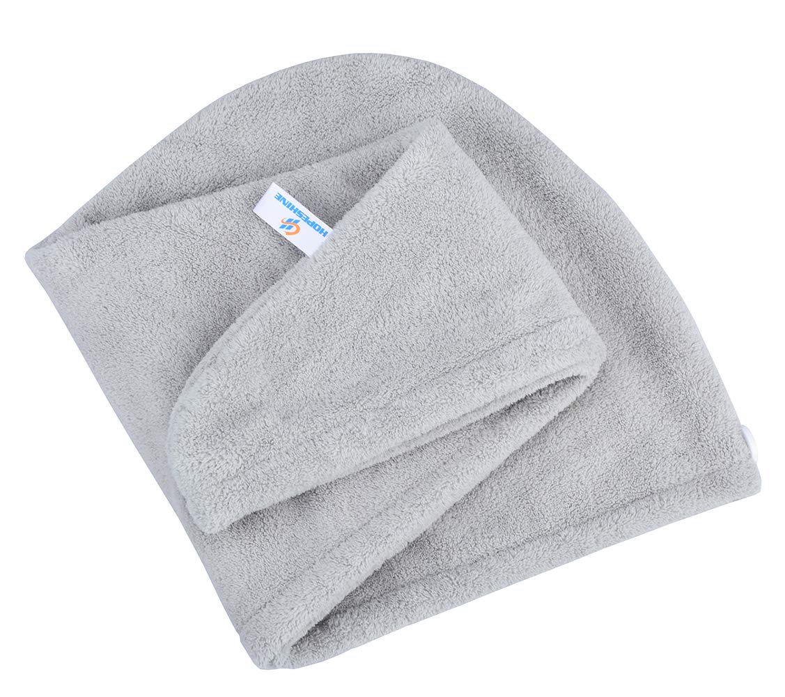 HOPESHINE Hair Drying Towel Twist Soft Shower Microfiber Towels for Curly Girls Hair Turban Wrap Fast Drying Ultra Absorbent Cap