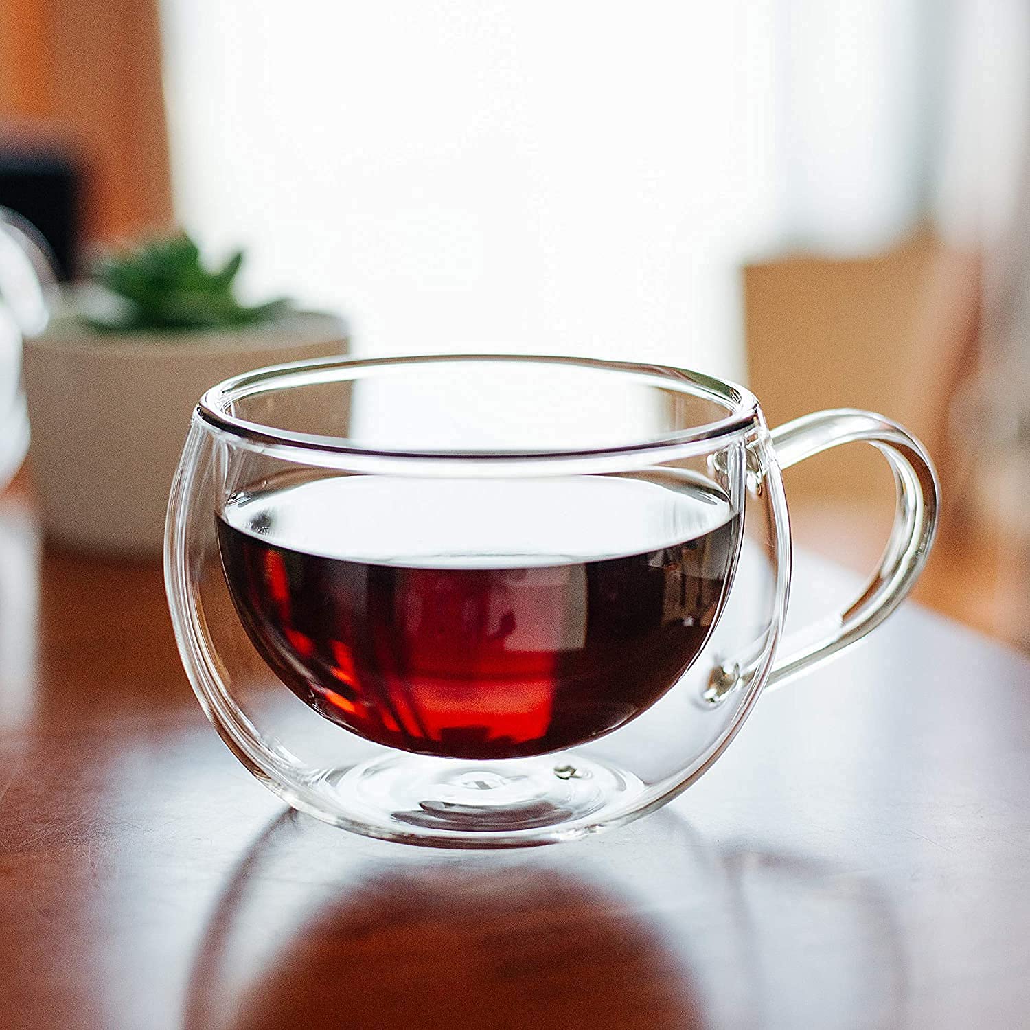 Femora Double Wall Glass Tea Cups, 300 Ml, Insulated Tea & Coffee Cups, Hot & Cold Drinks, Coffee, Tea, Milk, Cappuccino, Juice,