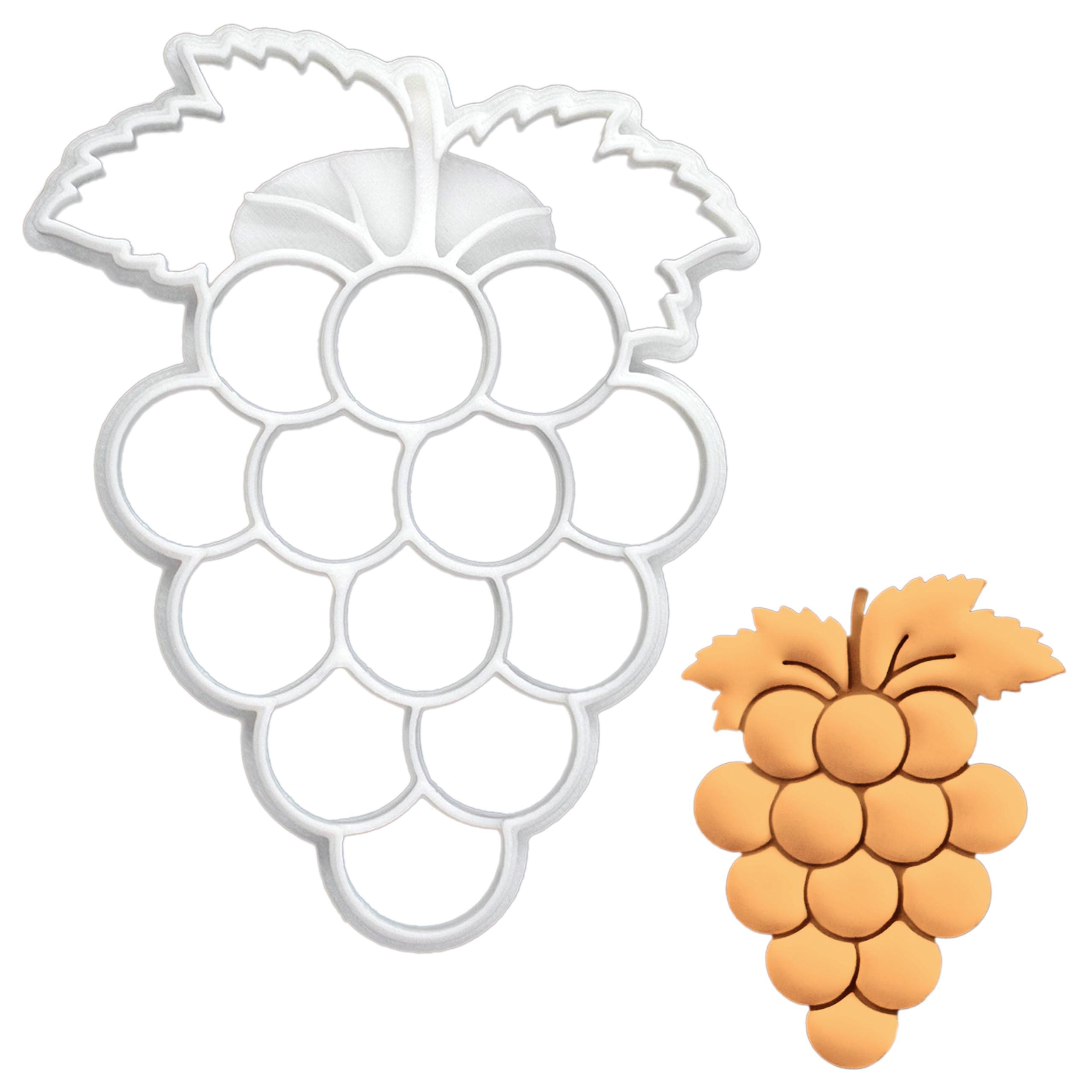BAKERLOGY Bunch of Grapes Cookie Cutter - Bake Sweet Treats - Detailed Biscuit Cutter Design for Baking and Crafts, ideal on fon