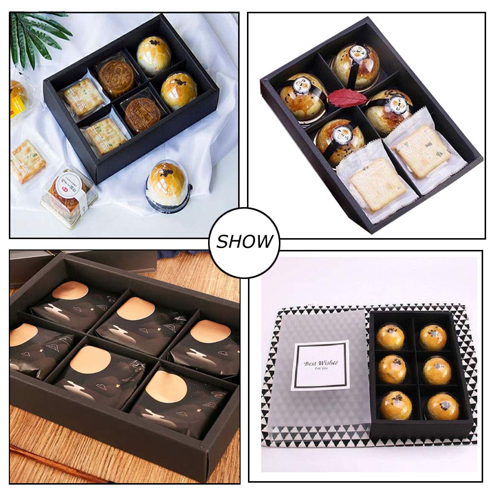 Neenicoliy 12 Packs Cupcake Boxes,Food Grade Paper Treats Gift Boxes With Inserts And Display Windows,Cupcake Containers For Bak