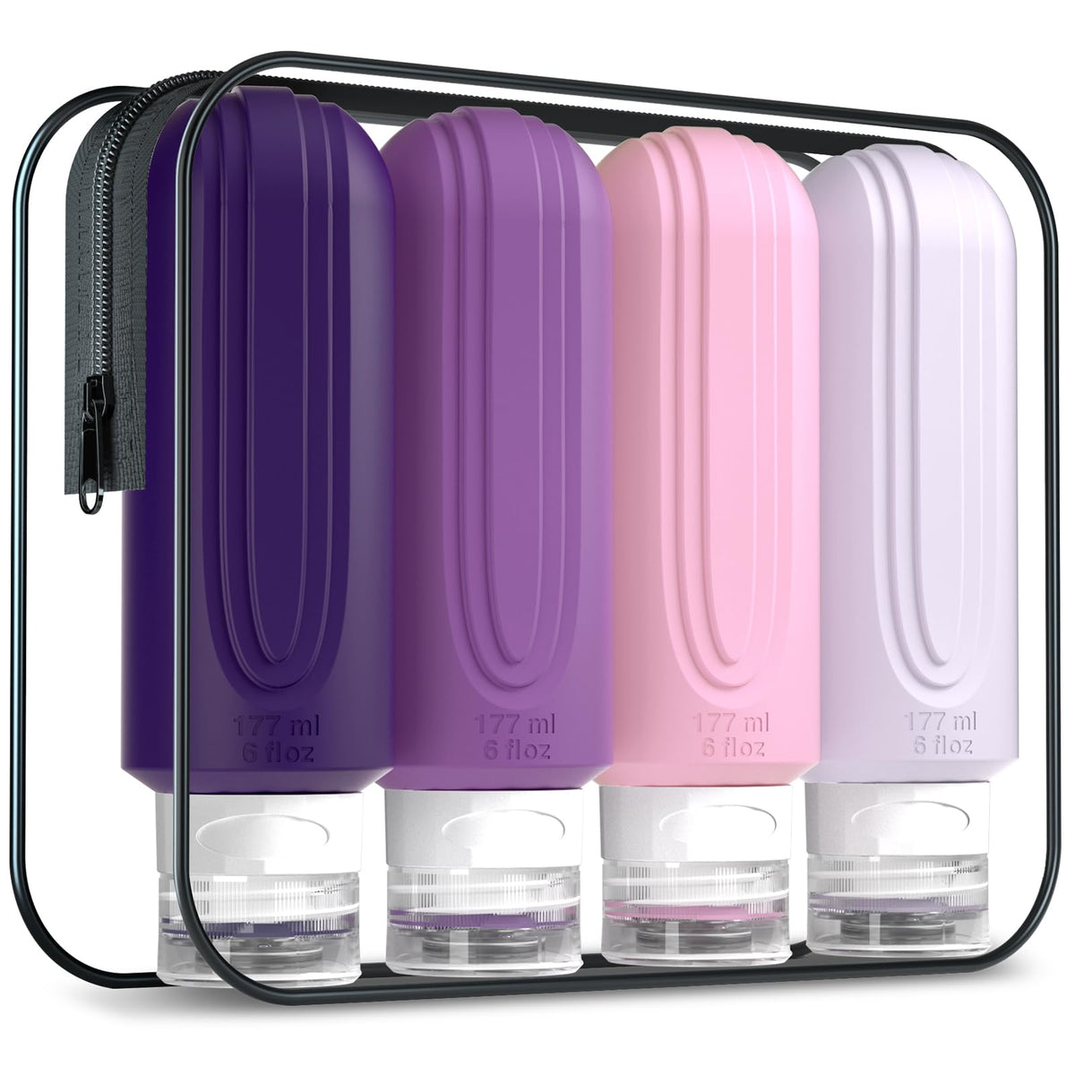 Mrsdry Travel Bottles For Toiletries, Large 6Oz Oversize Containers, Bpa Free Leak Proof Tubs Refillable Liquid Travel Accessori