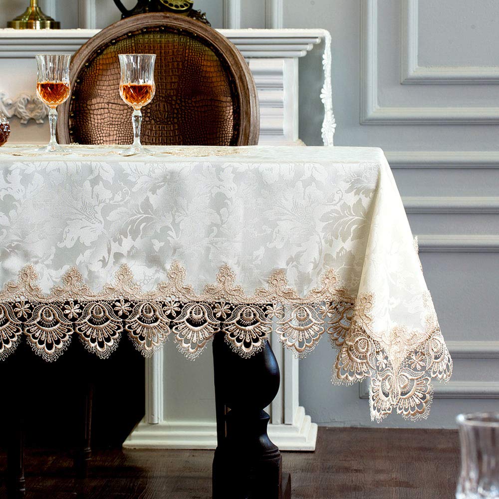Artable Lace Table Cloths Rectangle Fall Antique Flower Decor Macrame Tablecloth For Outdoor Farmhouse Rustic Kitchen Party Birt