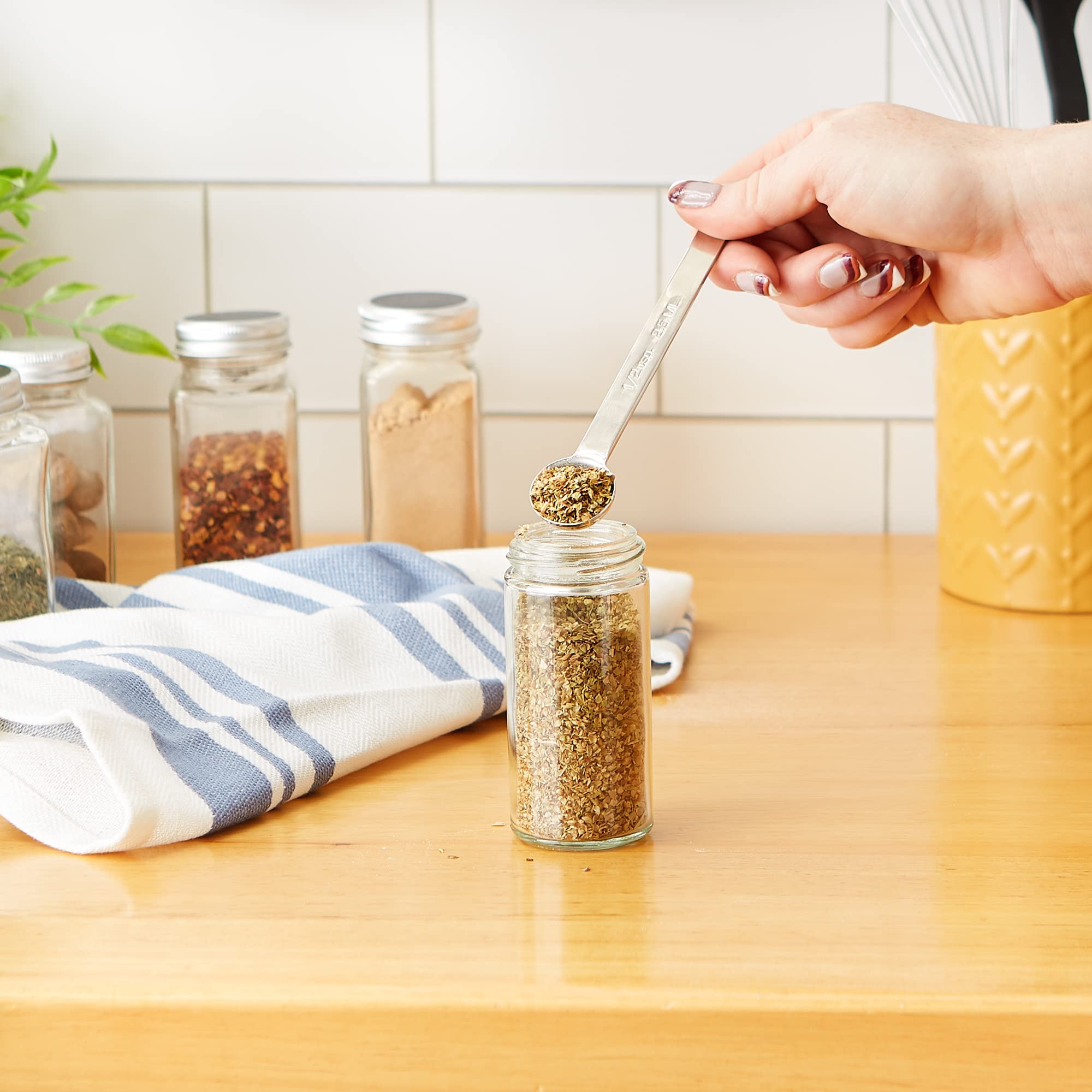 RSVP International Endurance Kitchen Collection Open Stock Measuring Spoon  Stainless Steel  Dishwasher Safe  0.5-Teaspoon