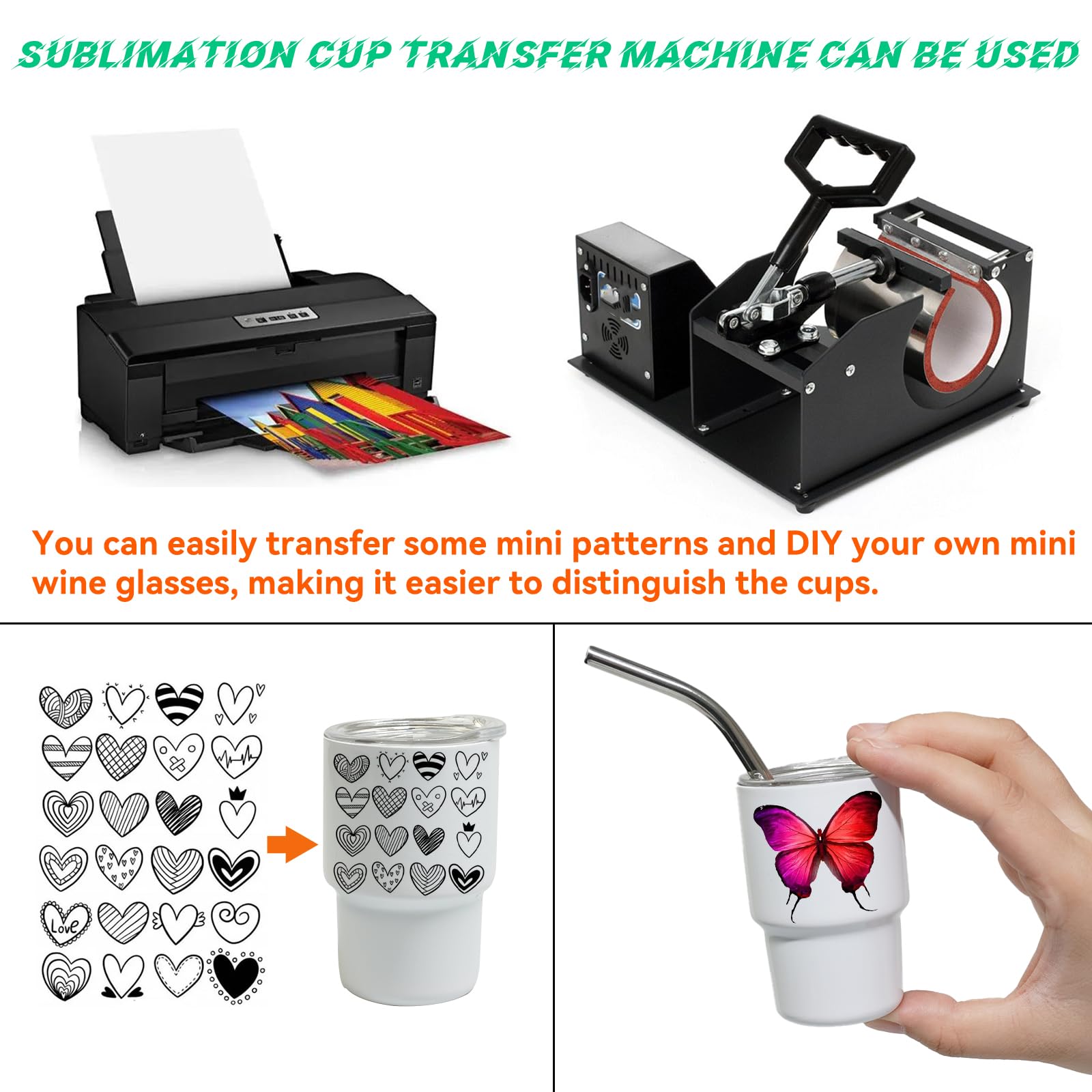 S-Snail-Oo Mini Tumbler Shot Glass With Straw, Sublimation Double Layer Metal Cute Shot Glasses Set 3Oz With Lids For Drinks, Co