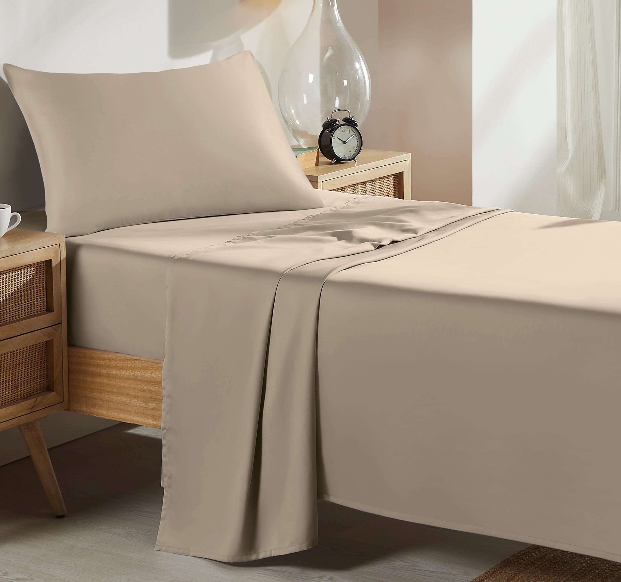 California Design Den Soft 100 Cotton Sheets Twin Size Bed Sheet Set With Deep Pockets, 3 Pc Twin Sheets With Sateen Weave For D