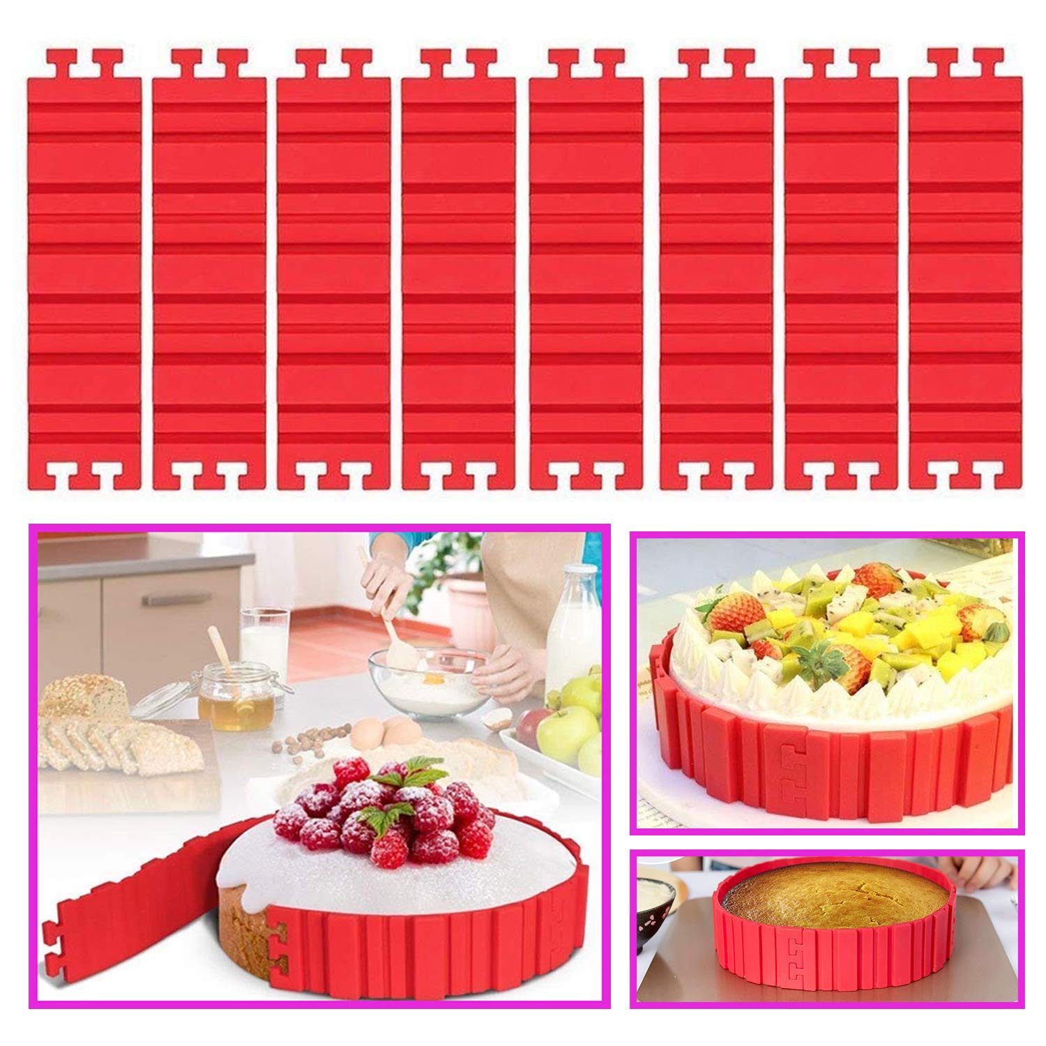 Woohome 18 Pcs Silicone Mold Magic Snake And Cake Decorating Tips Combo For Design Your Cakes Any Shape, Muffin Cups - Diy Bakin