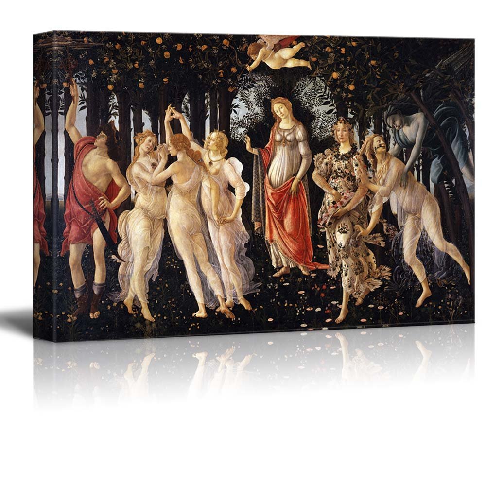 Allegory Of Spring By Botticelli Giclee Canvas Prints Wrapped Gallery Wall Art | Stretched And Framed Ready To Hang - 24 X 36