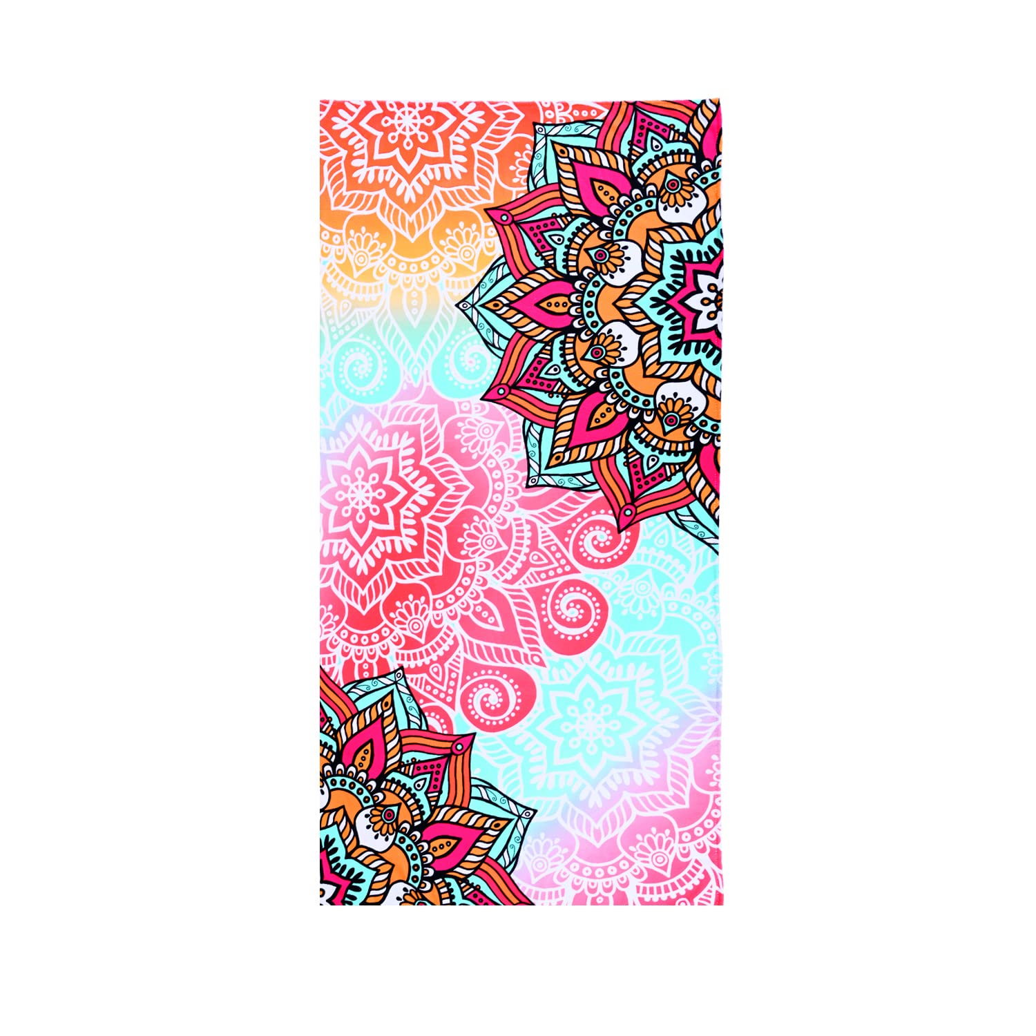 Livilan Pink Mandala Beach Towel Blanket For Girls Women, Soft Lightweight Microfiber Quick Dry And Sand Free Boho Towel, Thin B
