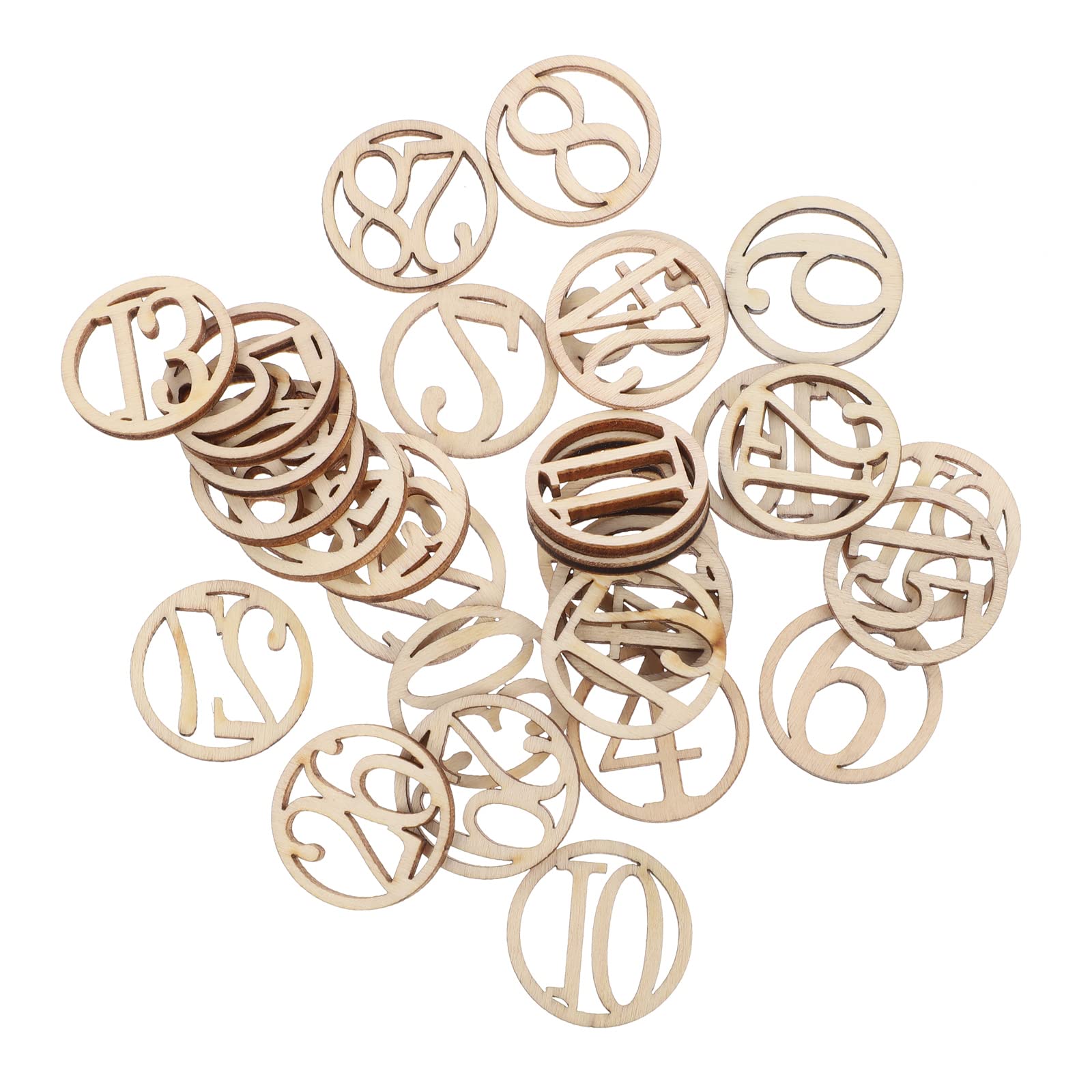 30pcs Unfinished Craft Decor Numbers Ideal Home Store Party Decorations
