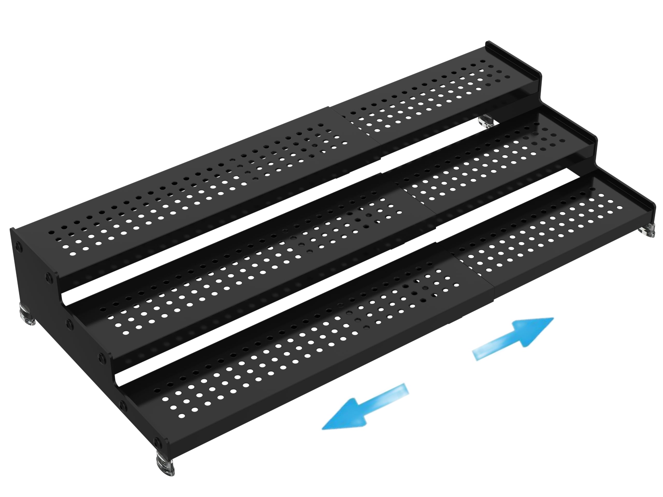 Wobmmi Expandable Spice Rack organizer with 3Tier step shelf,Modern Design heavy duty,Non Skid and Visibility,Great for Kitchen