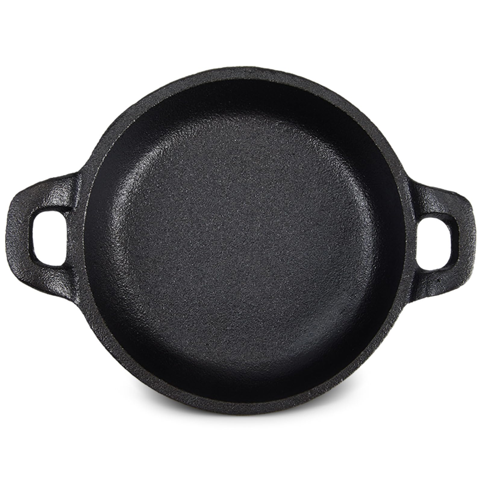 Ziliny Mini Cast Iron Skillets 5 x 5 x 1.3 Inch Cast Iron Pan Small Ramekin Set Black Casserole Dish Cookware Oven Safe Mini Ski