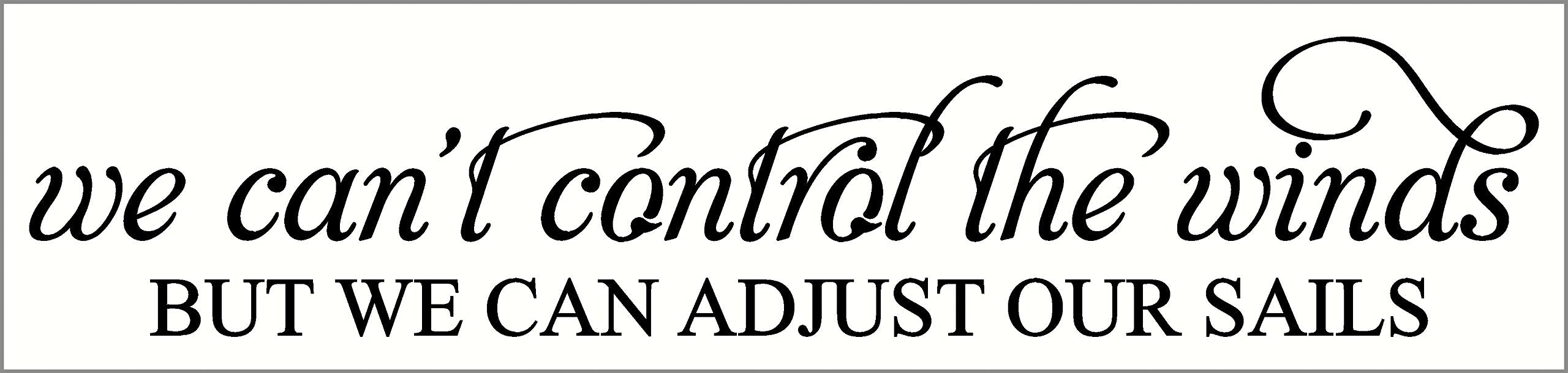 Wall Decor Plus More Wdpm3517 We Can'T Control The Wind Inspirational Wall Decal Quote, 36 By 7'', Black