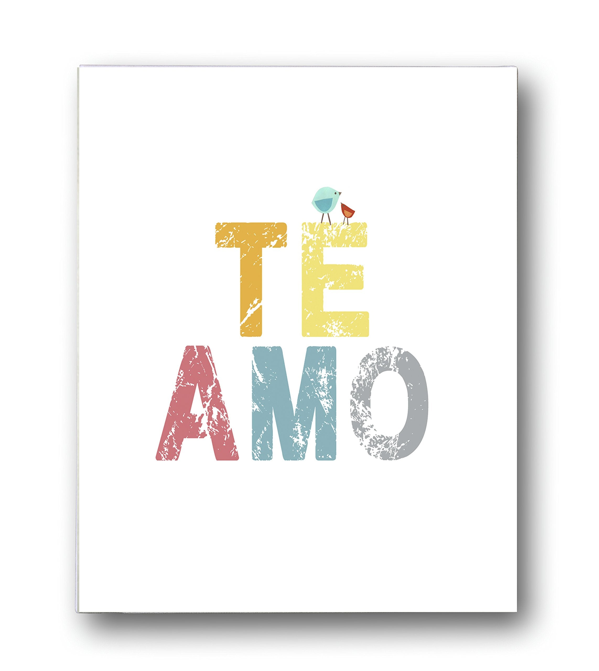Kid'S Wall Art ''Te Amo'' 11X14 Print For Boys, Girls Or Baby'S Room, Spanish 'I Love You', Nature Themed Nursery Decor, Colorfu
