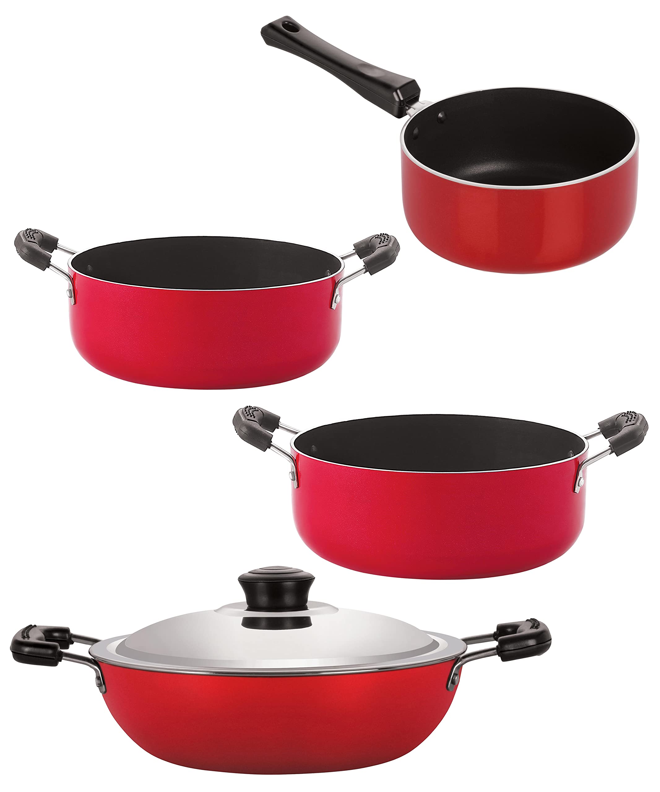 Nirlon Non Stick Kitchenware Cooking Utencil Combo Gift Set Of 4Piece (Dkd(J)_Sp(M)_Cs22_Cs24)
