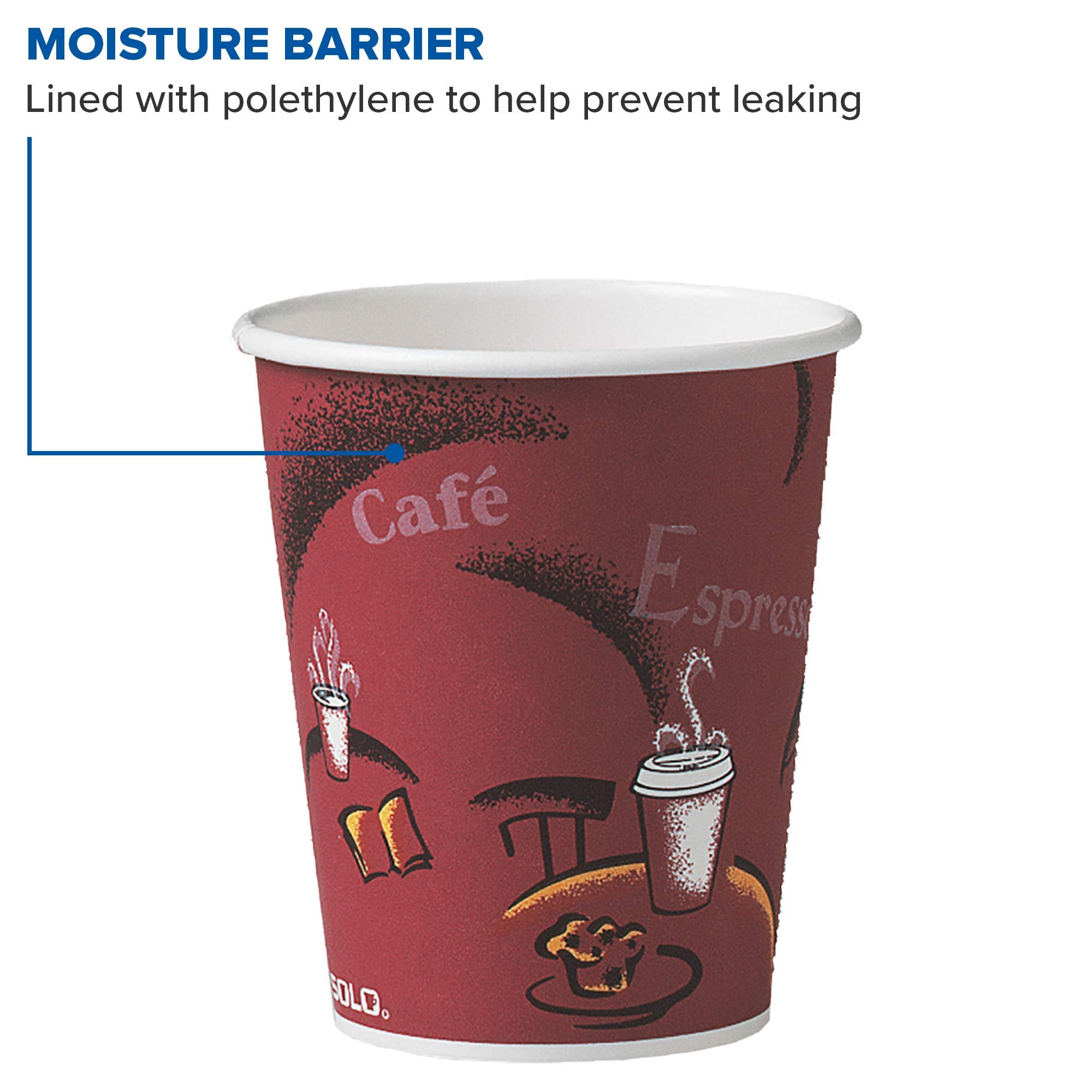 Solo 370Si-0041 10 Oz Bistro Ssp Paper Hot Cup (Case Of 1000)