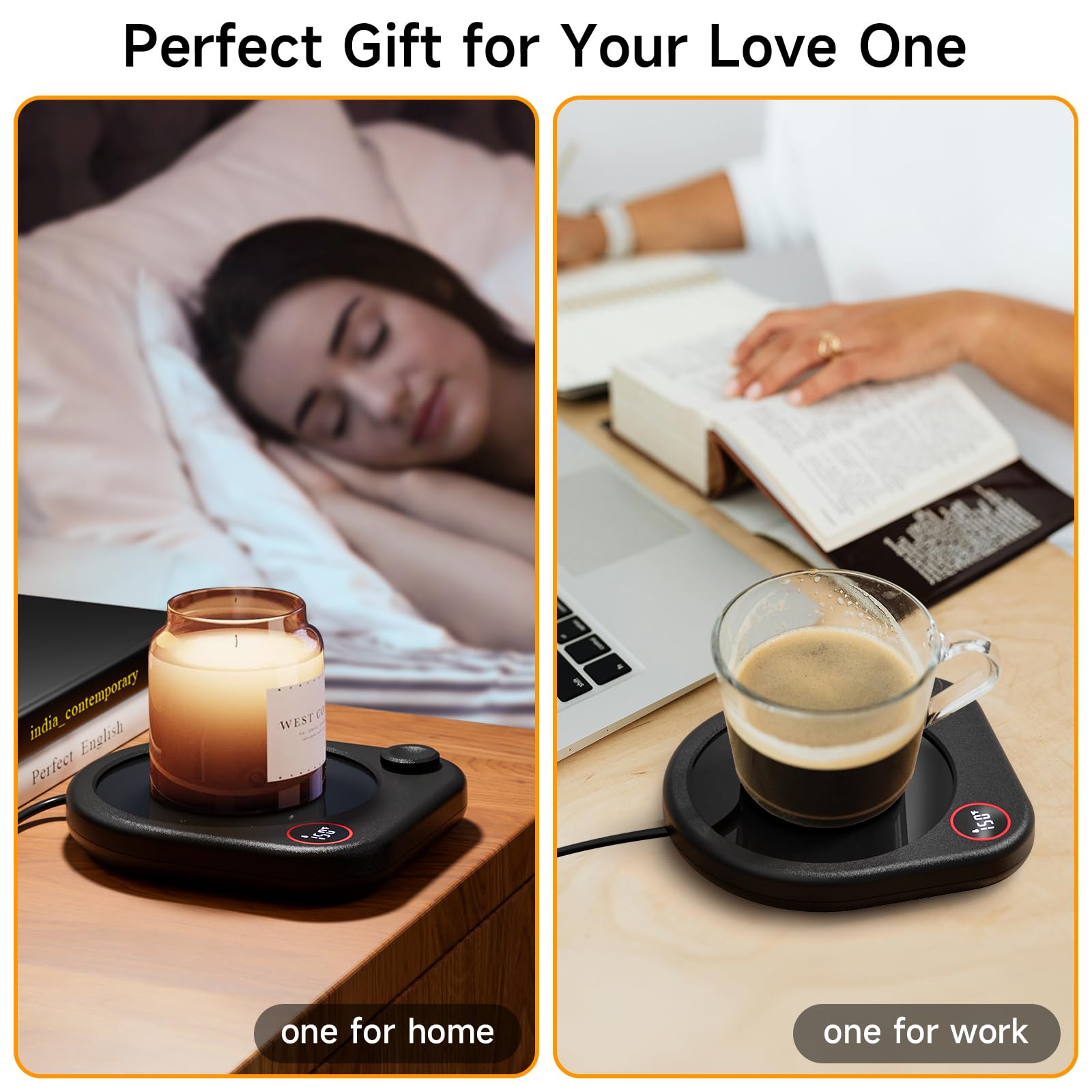 Oracer Coffee Mug Warmer For Desk, Electric Cup Heater For Tea Milk Beverages With Adjustable Temperature Display, Auto Shut Off