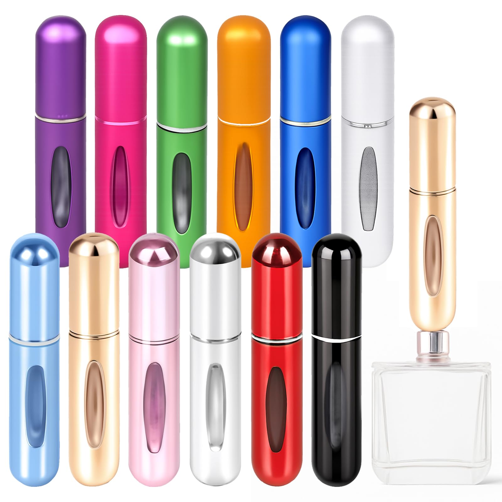 YXGTHGQZ 12 Pack Refillable Perfume Atomizer Spray Bottles for Travel - 5ml Mini Cologne Refillable Bottles, Portable Perfume Sp