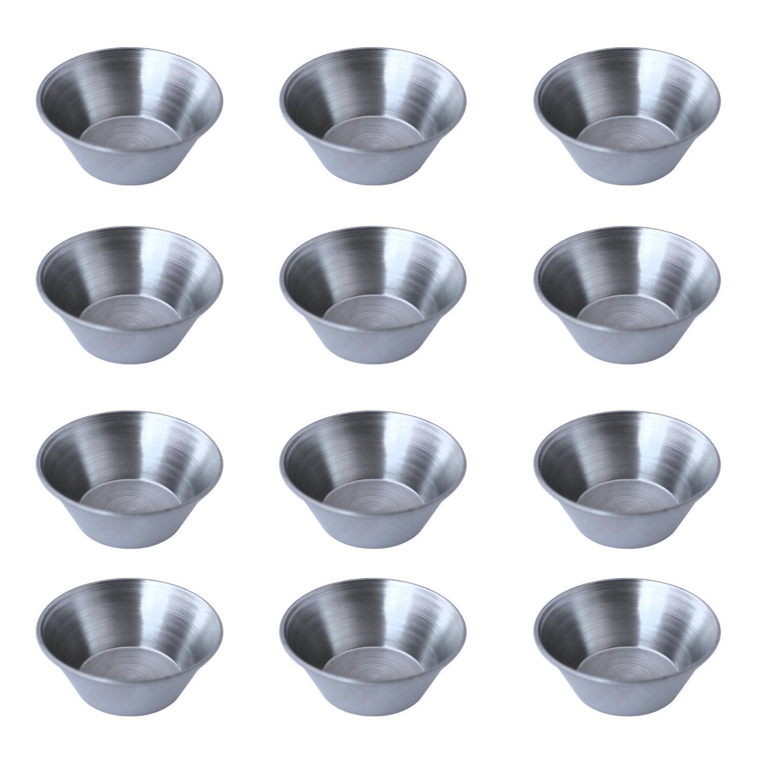 1 X 12 Polished Stainless Steel Portion Cups, 2.5 Oz. - 4 Dozen
