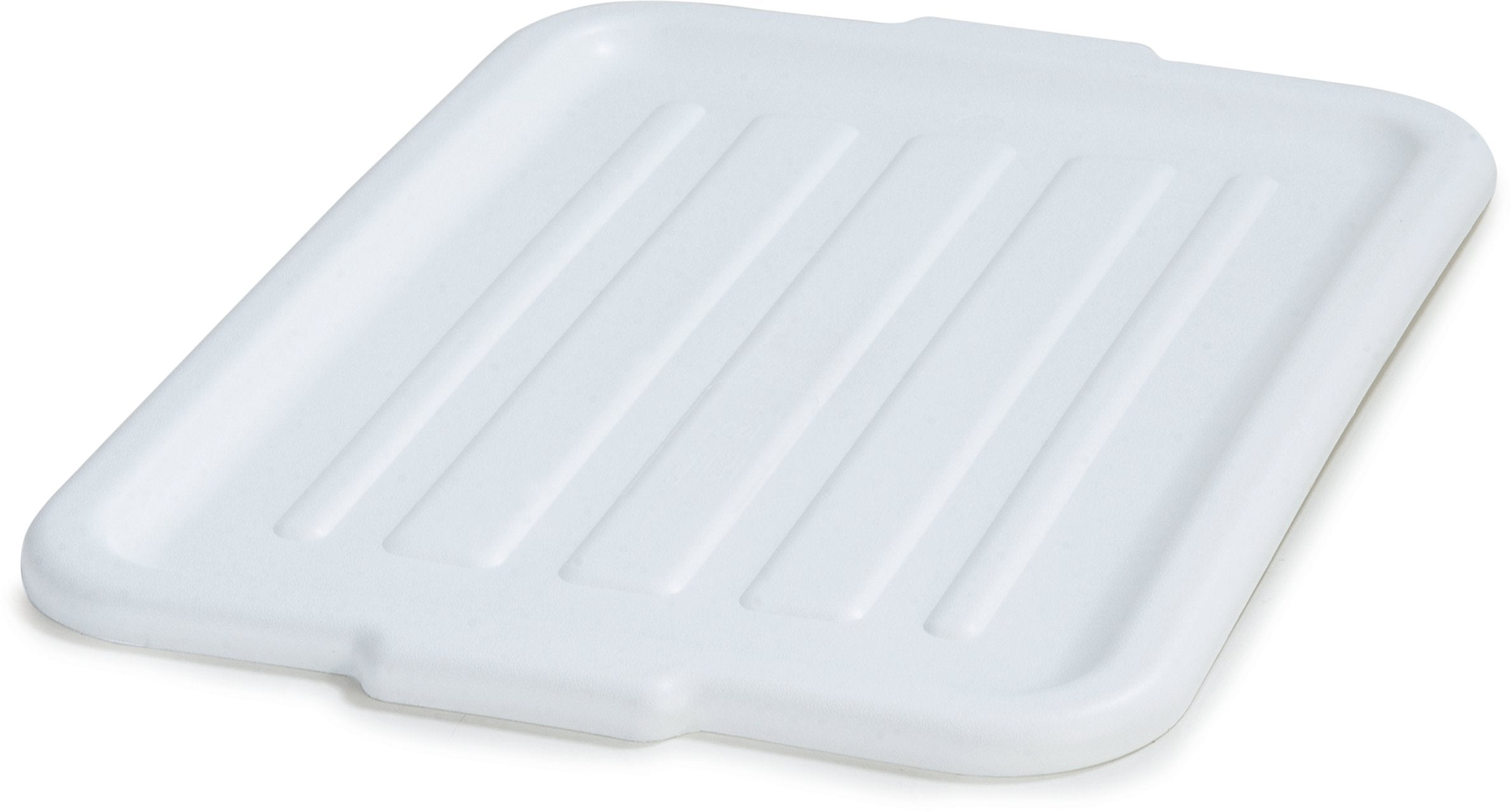 Carlisle FoodService Products Comfort Curve Tote Box Universal Lid Bus Box Lid with Handles for Industrial Kitchens Plastic  15 X 20 Inches  White