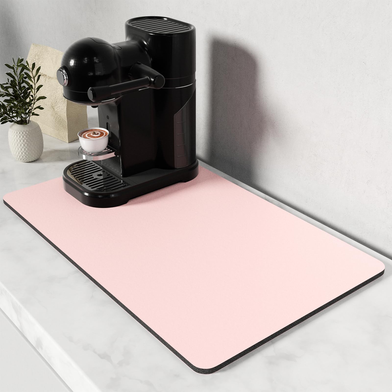 Rnivvi Coffee Mat, 12 x 19 Coffee Bar Mats for Espresso Machine Station Accessories and Organizer, Hide Stain Rubber Backed Abso