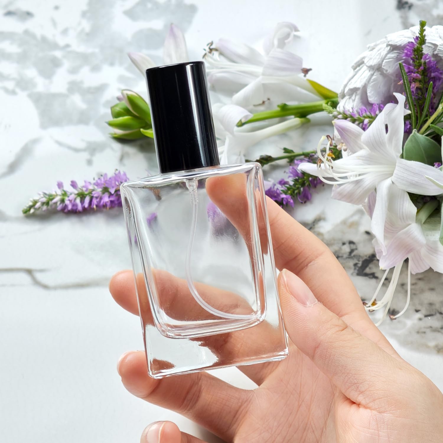 Yerpkefey 30Ml/1.0 Oz Glass Spray Bottle Perfume Atomizer,Travel Refillable Perfume Bottles Empty Classic Spray Bottle 2Pack (Bl