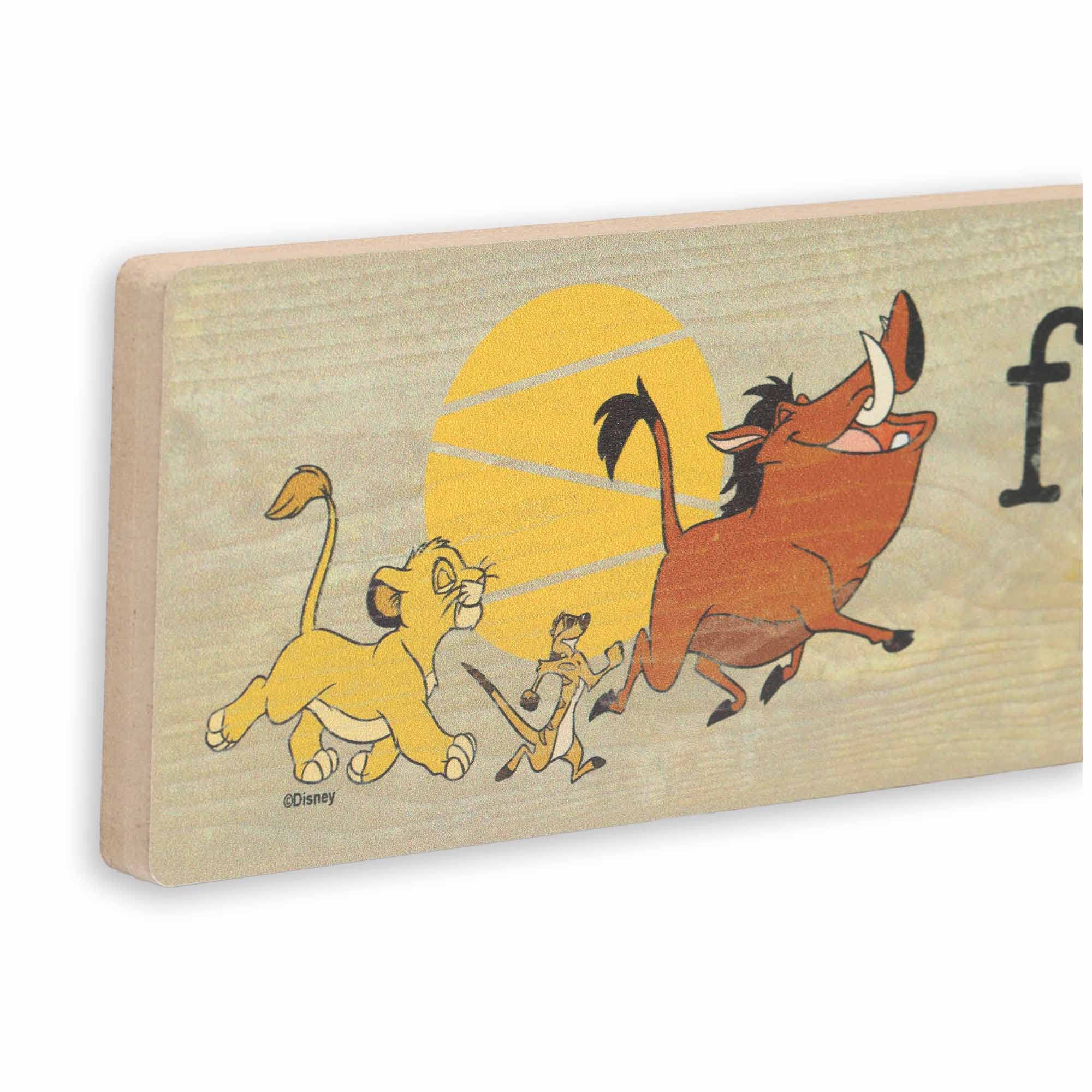 Disney The Lion King Friendship Quote Wood Wall Decor - Cute Lion King Wall Art For Home Decorating