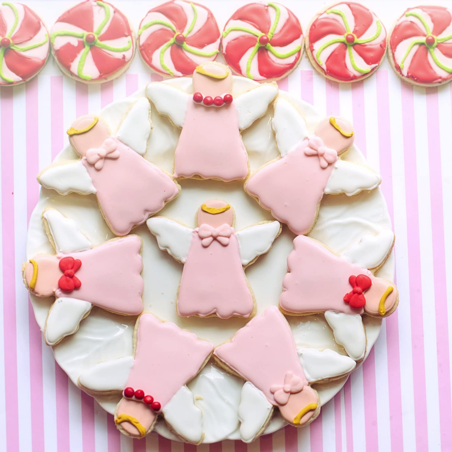 Kaishane Angel Cookie Cutter 4.3 Inch Stainless Steel Biscuit Cutters Holiday Cookies Molds For Christmas Baking