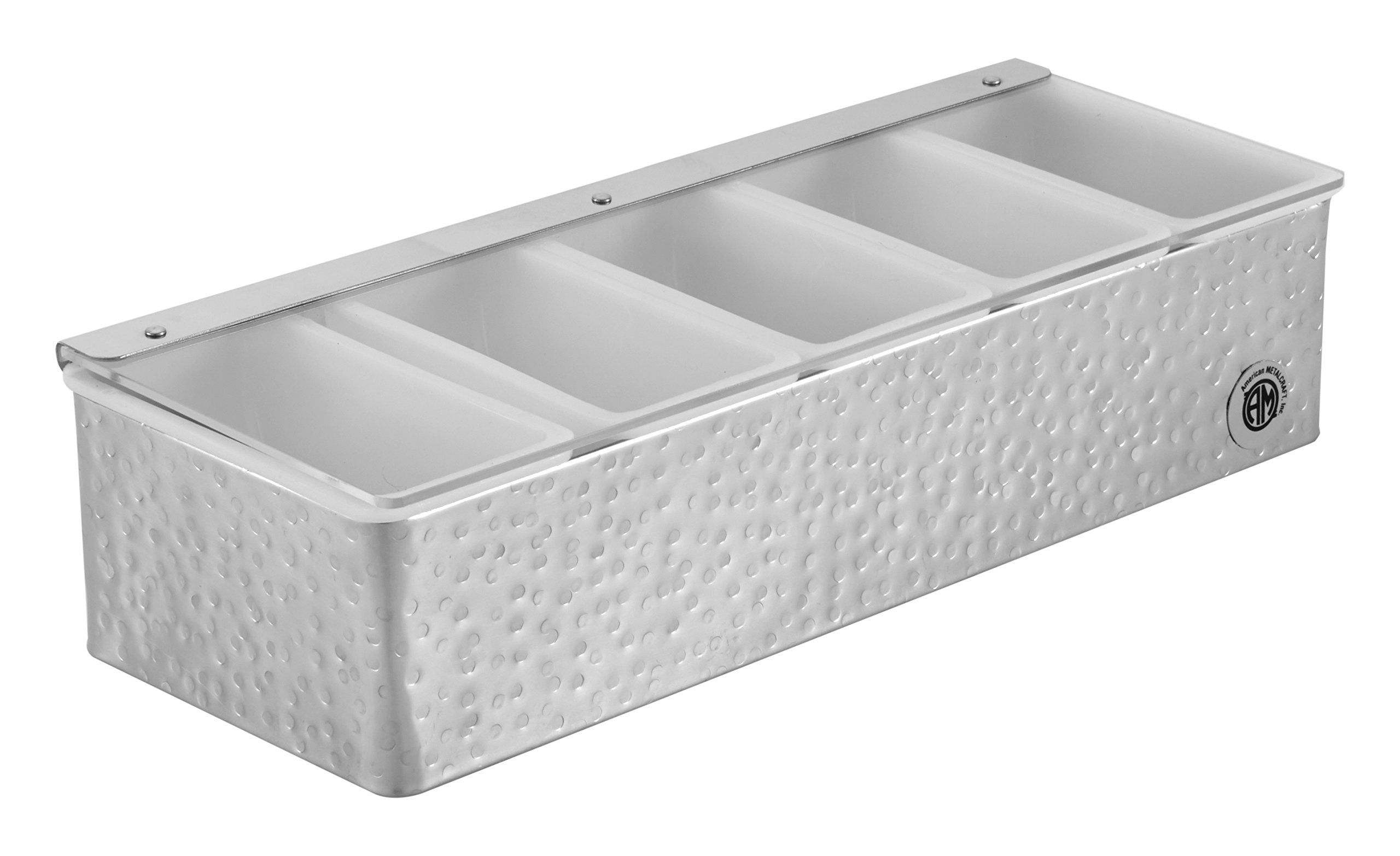 American Metalcraft Hmcd5 Condiment Holders, 6.4'' Length X 4'' Width, Silver