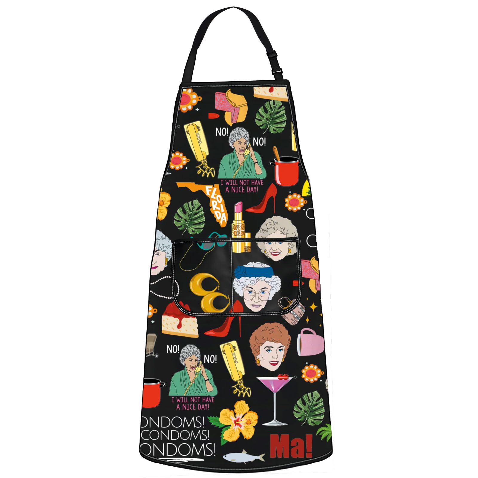 G2Tup Sitcom Show Apron Blanche & Rose & Dorothy & Sophia Gift Shady Pines Retirement Home Kitchen Apron (Ma! Ap)