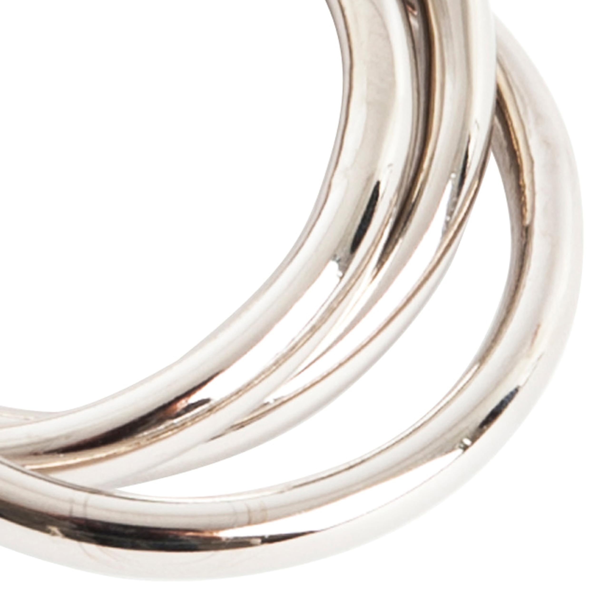 Saro Lifestyle Nr543.S Three Napkin Rings (4 Pack), Silver