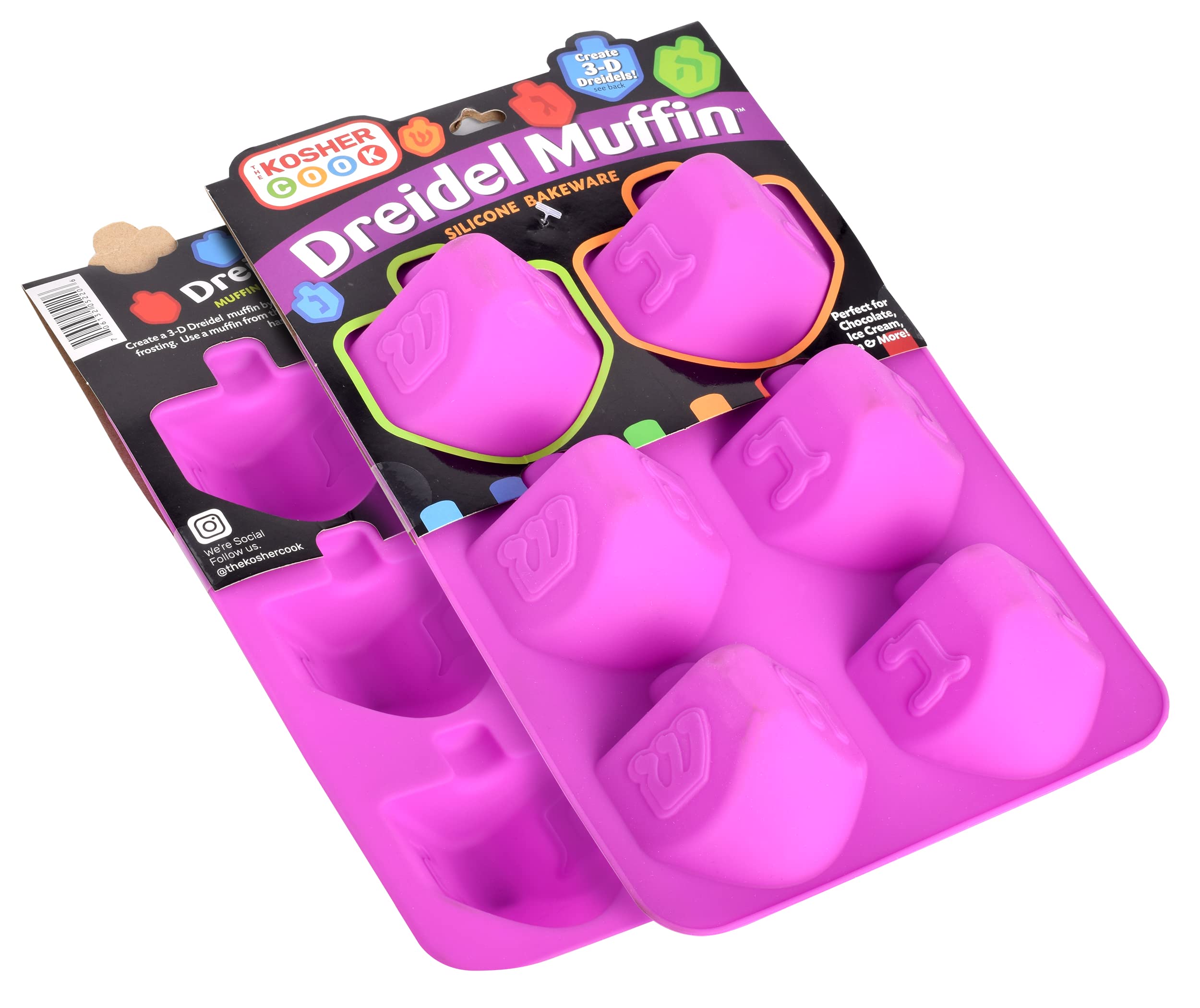Dreidel Shaped Silicone Molds For Baking, Freezing, Candy, Ice Cubes, Chocolate And More - Oven And Freezer Safe - Small Silicon