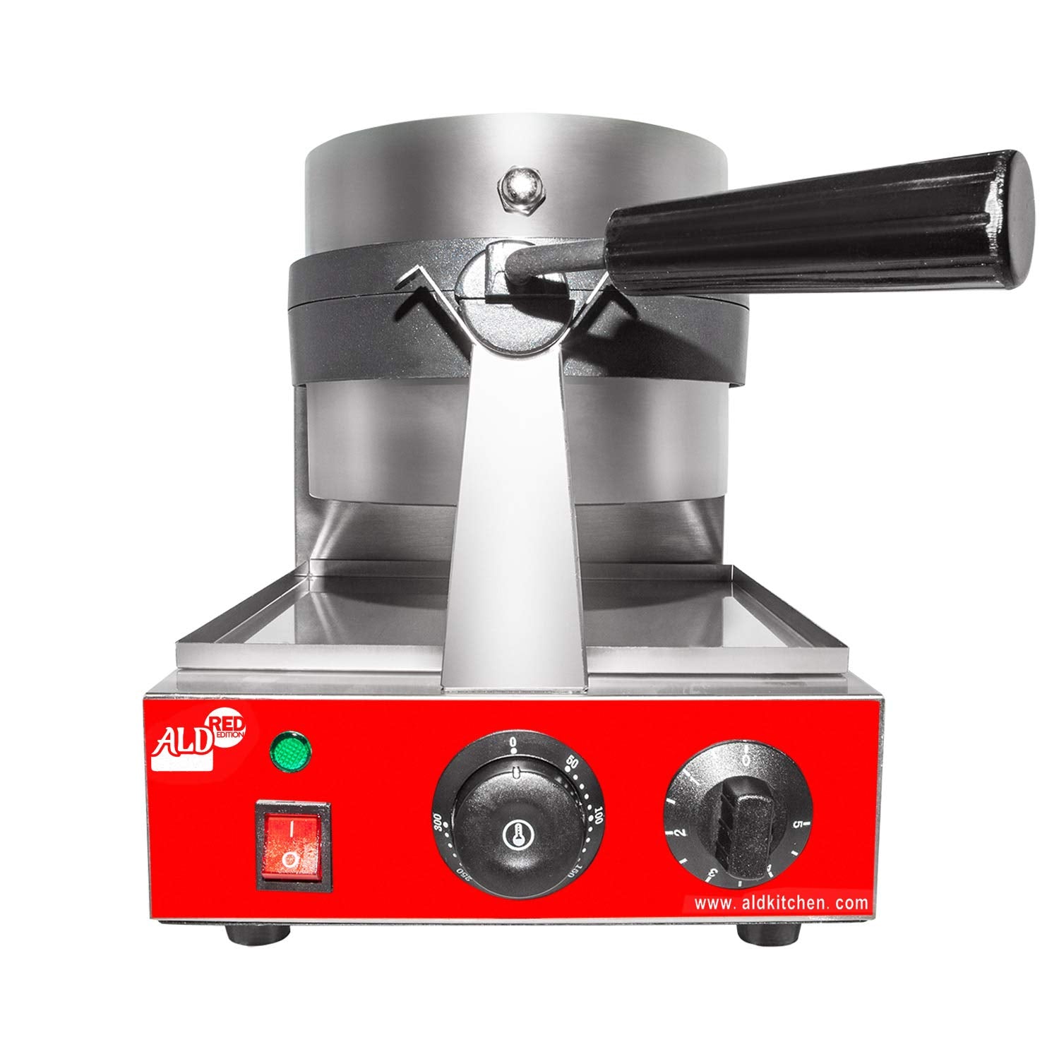 Aldkitchen Belgian Waffle Maker Thick | Commercial Waffle Iron With 360 Rotating Mechanism | Stainless Steel | 110V