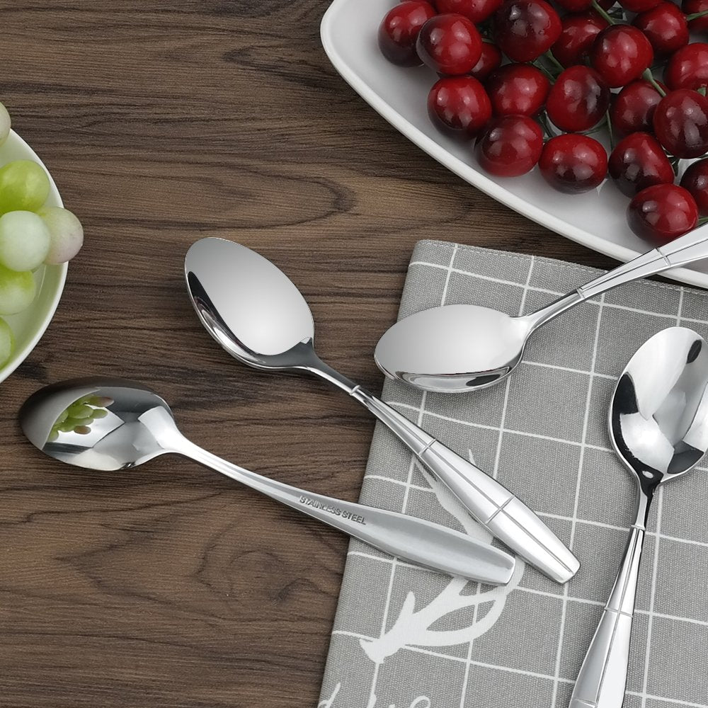 Eagrye Stainless Steel Flatware Dessert Spoons, Set Of 12