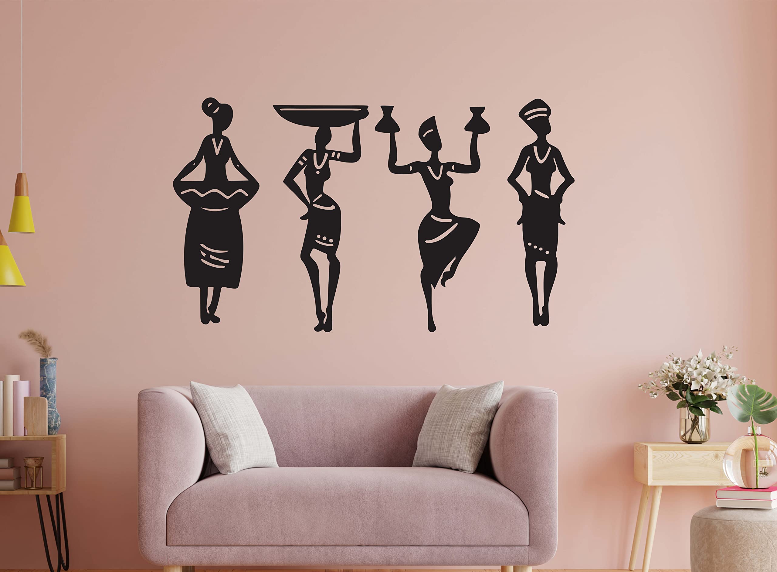 Triad basics Home Decor Items 4 Pieces Tribal women Wall Decor For Living Room, Bedroom, And Kitchen - Stylish Showpieces For Ho