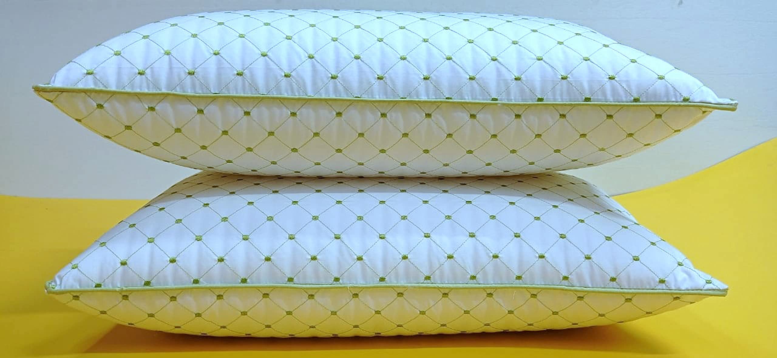 Ozone Mattress Organic Silk Cotton/Kapok/Semal/Ilavam Panju Soft Sleeping Cotton Pillows (27 X 17 Inch) Set Of 2,White