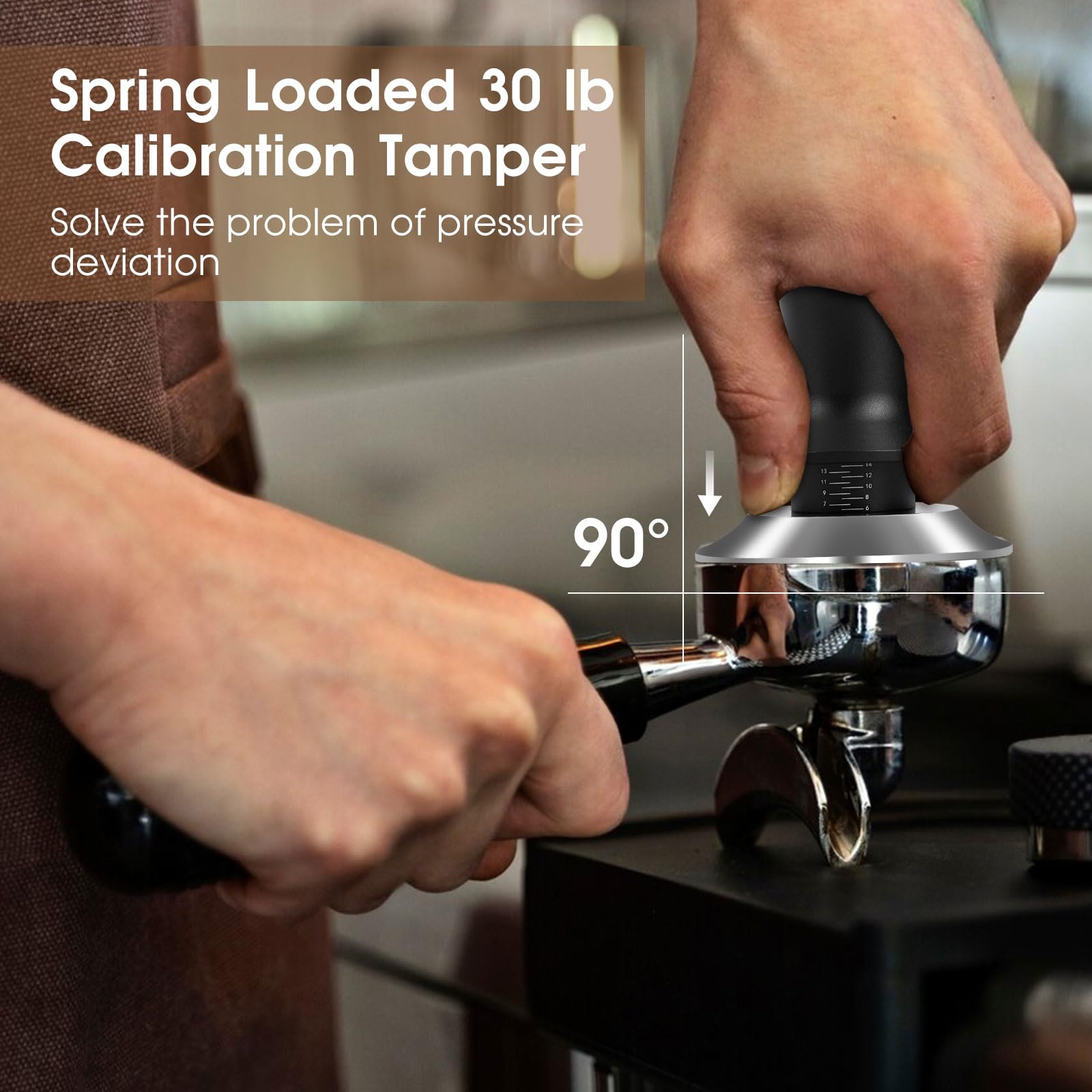 Reoszeank 51Mm Espresso Accessories Kit, Spring Loaded Calibrated Tamper, Wdt Tool And Dosing Funnel Set Fits Espresso Coffee Ma