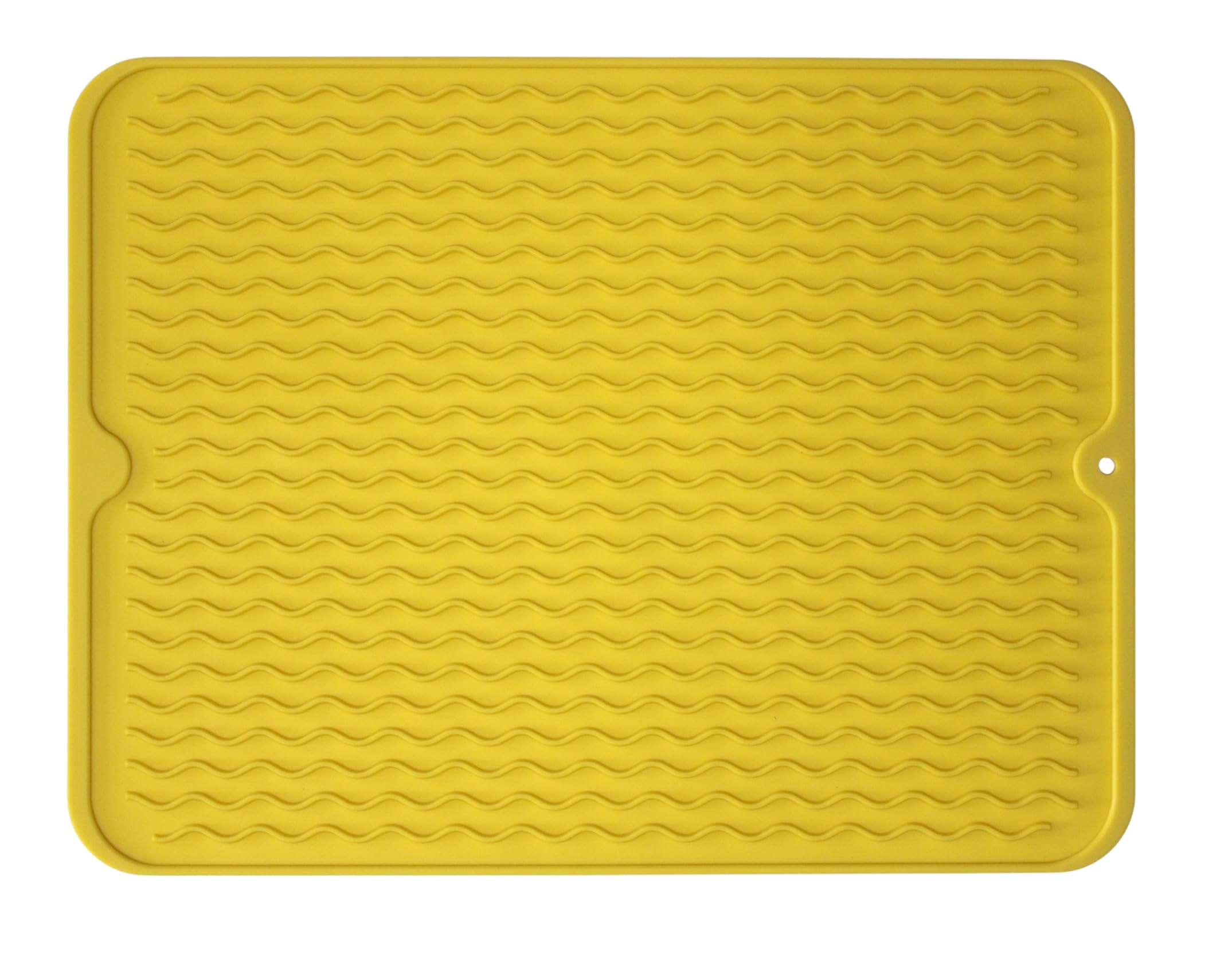 Dependable Industries Silicone Drying Mat, 16''X12'' - Grooved Design, Heat-Resistant, Non-Slip, Bpa-Free - For Dishes, Cutlery,