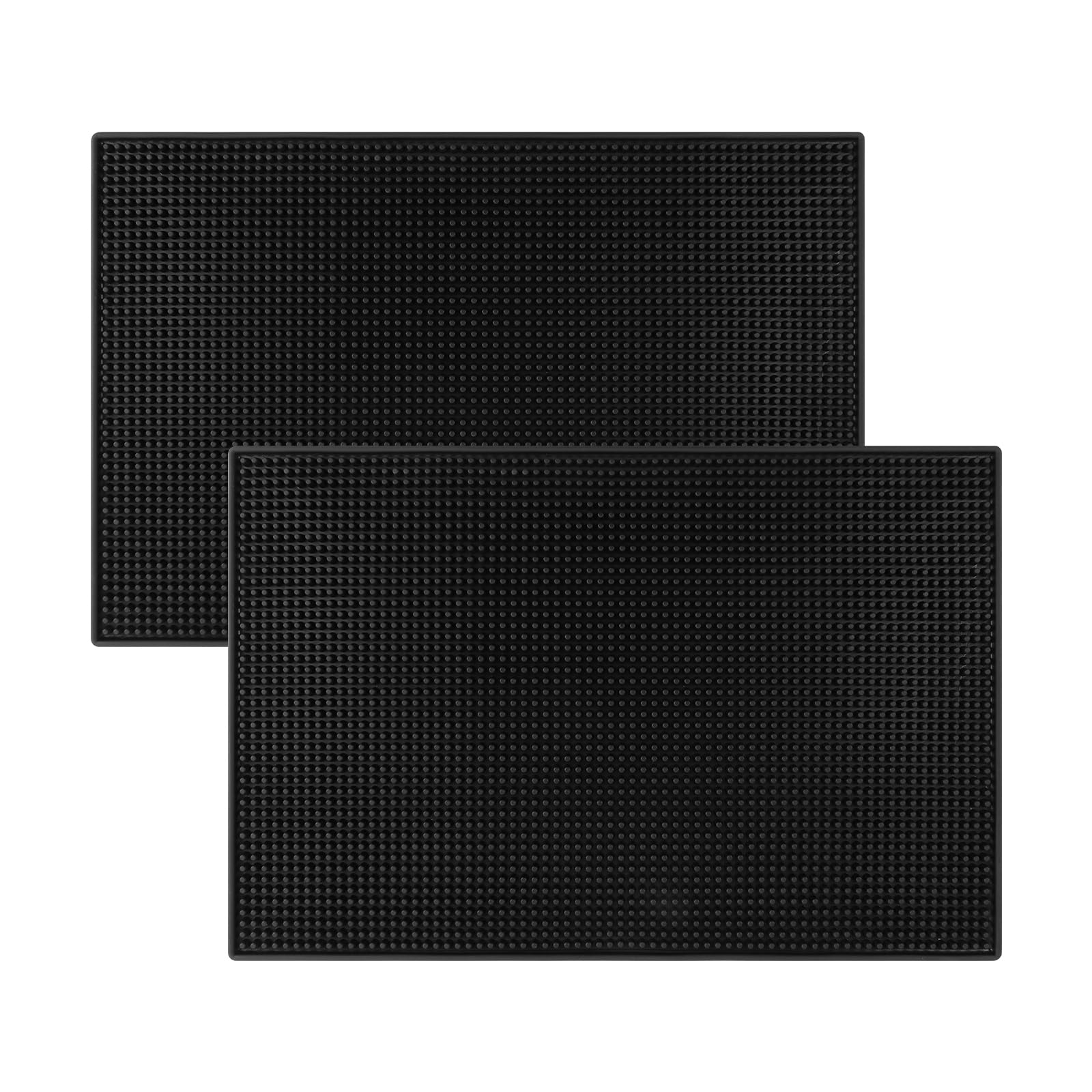 2 Pack Heavy-Duty Bar Mat Pad Pvc Rubber Dish Drying Spill Matting For Ktv Bar Glass Home (Xl:24''X 12'')