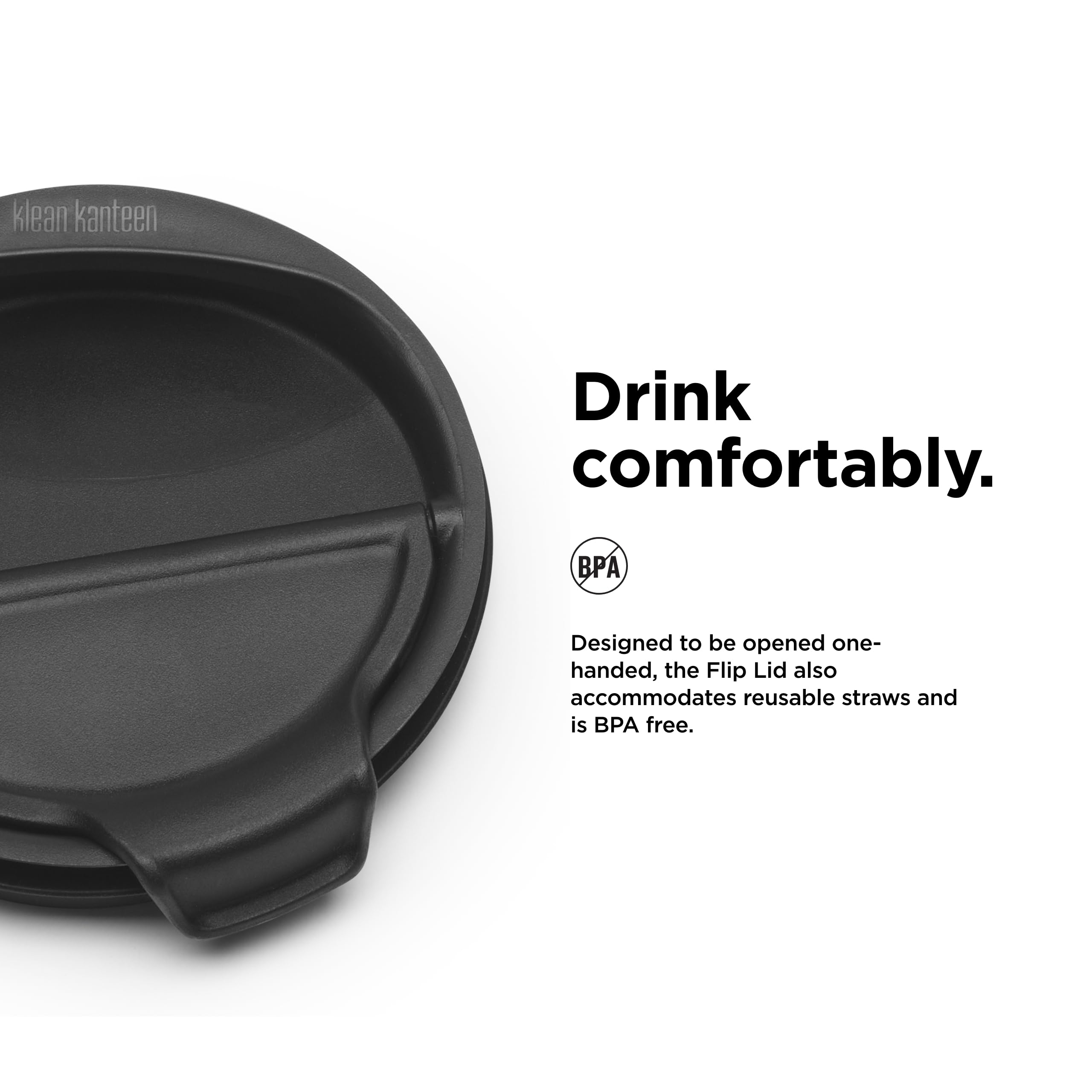 Klean Kanteen Rise Flip Lid - 90Mm - Black - Back To School Hydration