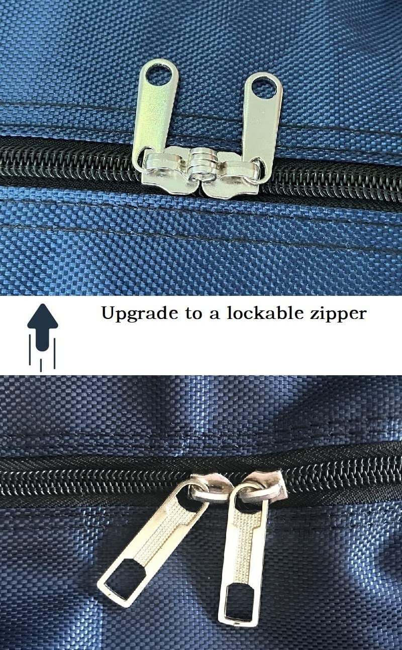 YiKitHom Extra Large Storage Duffle Bag with Zippers and Handles, Heavy Duty Blue Big Long Travel Bag -42x23x13.5Inch