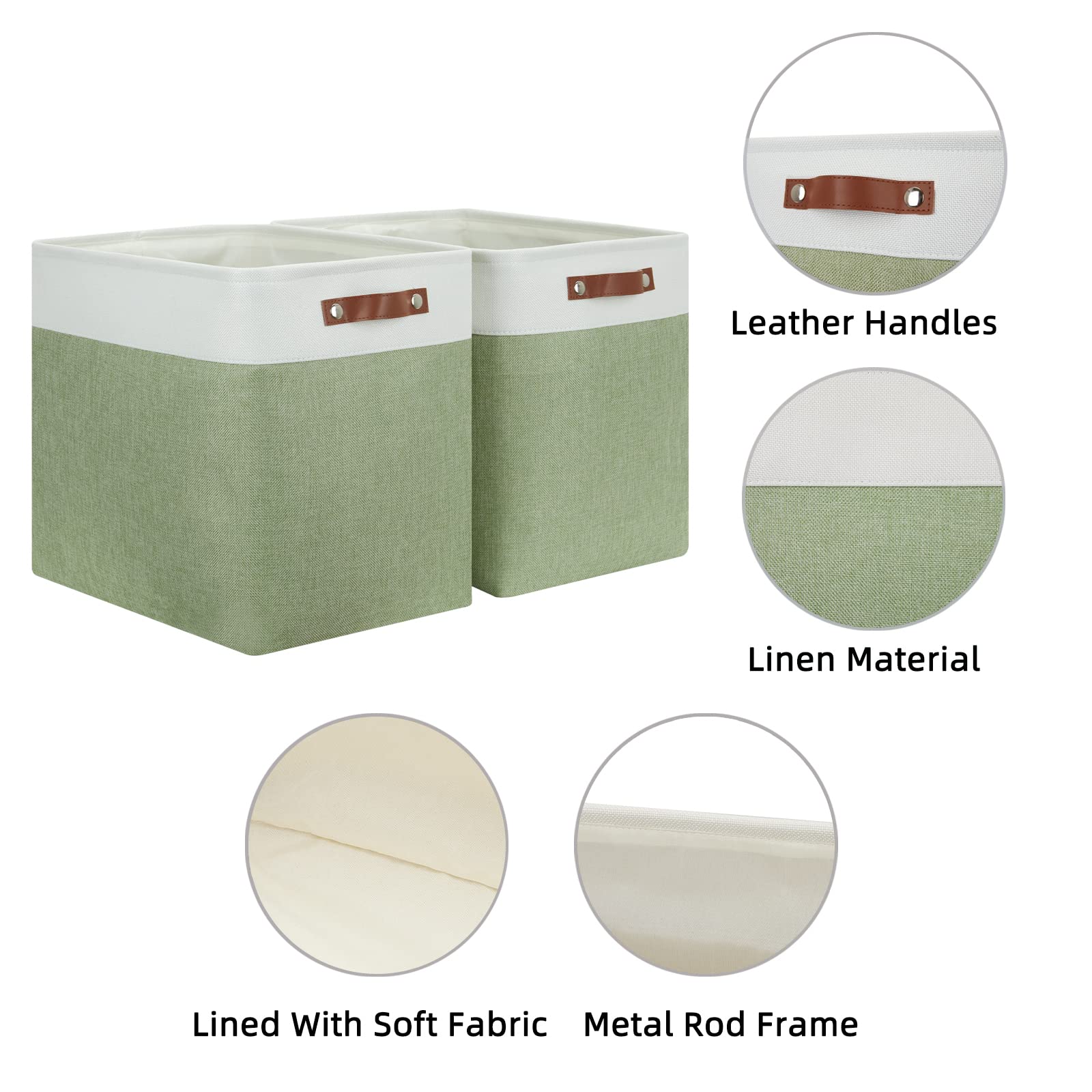 Hnzige Shelf Storage Baskets For Clothes, Large Storage Bins Fabric Baskets For Organizing, Foldable Rectangular Decorative Stor