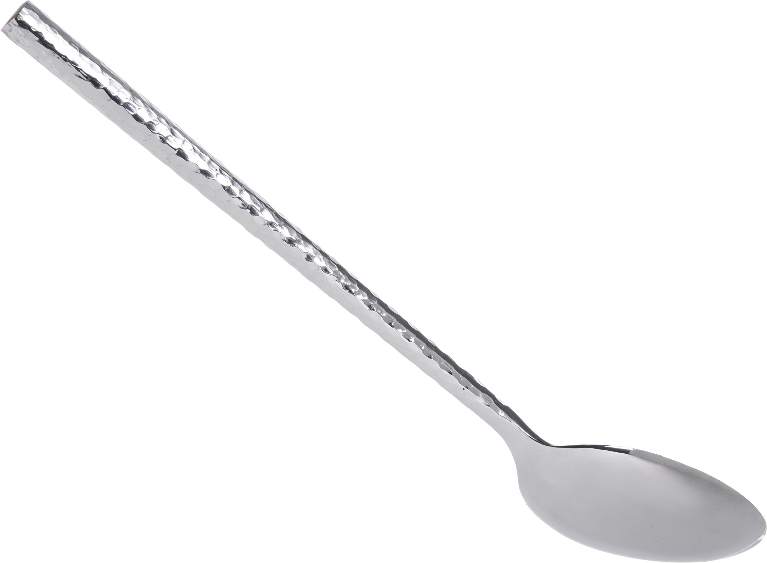 Carlisle FoodService Products Hammered Stainless Steel Serving Spoon, 12", Red, Model 60200-E, 1 Count