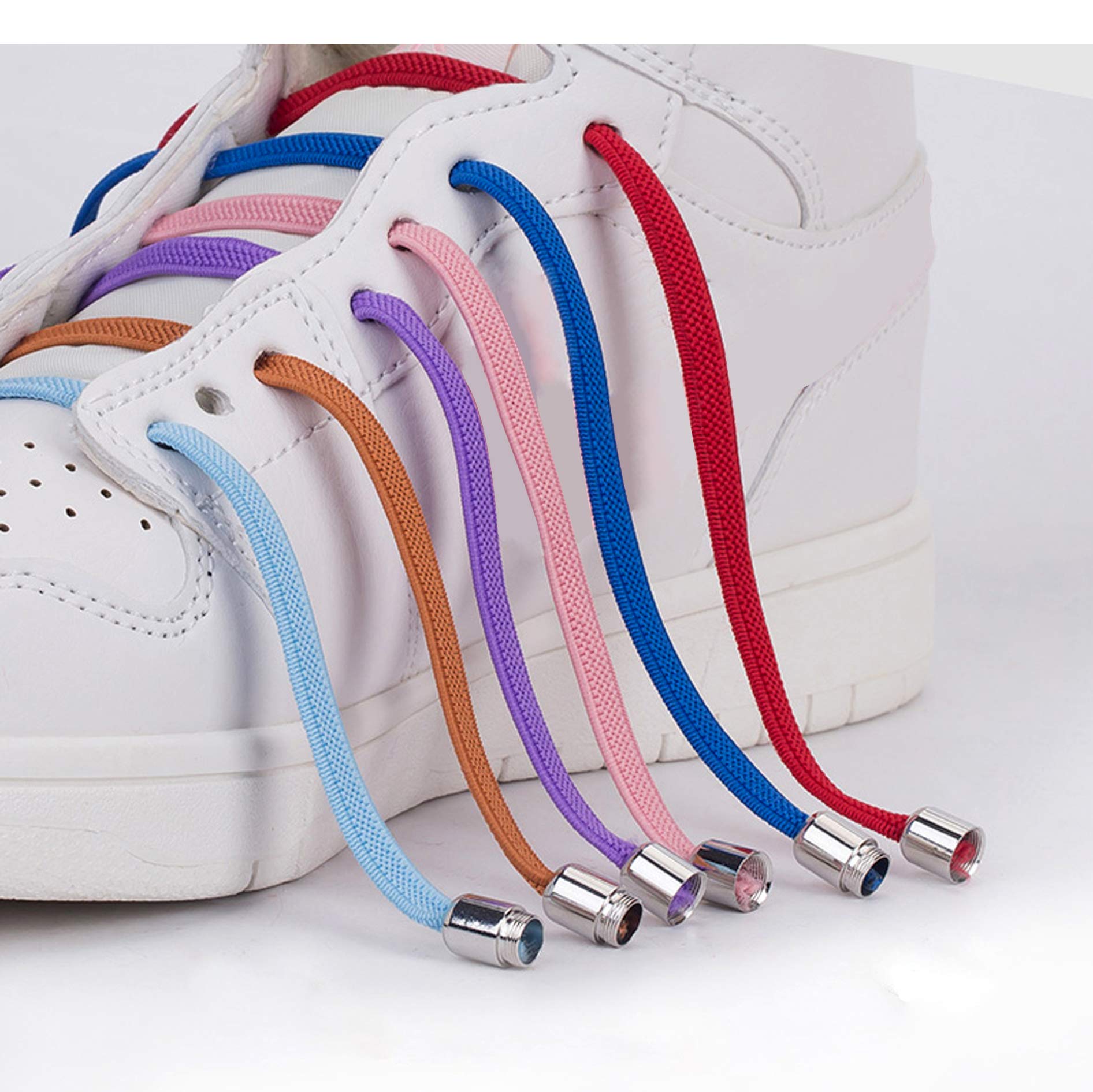 Anan520 Tieless Elastic Shoe Laces, No Tie Shoelaces For Kidsadults Red
