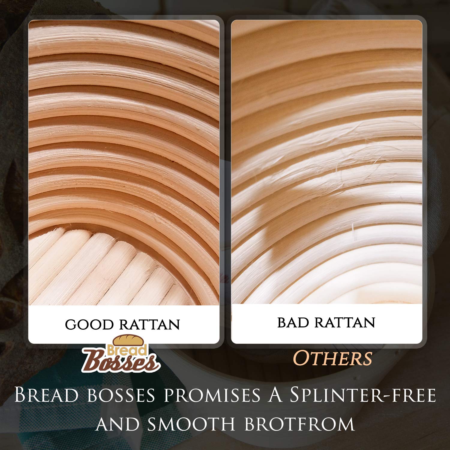 Oval Bread Banneton Proofing Basket - 10 Inch Baskets Sourdough Brotform Proofing Basket Set Banaton Towel For Baking Oval Proof