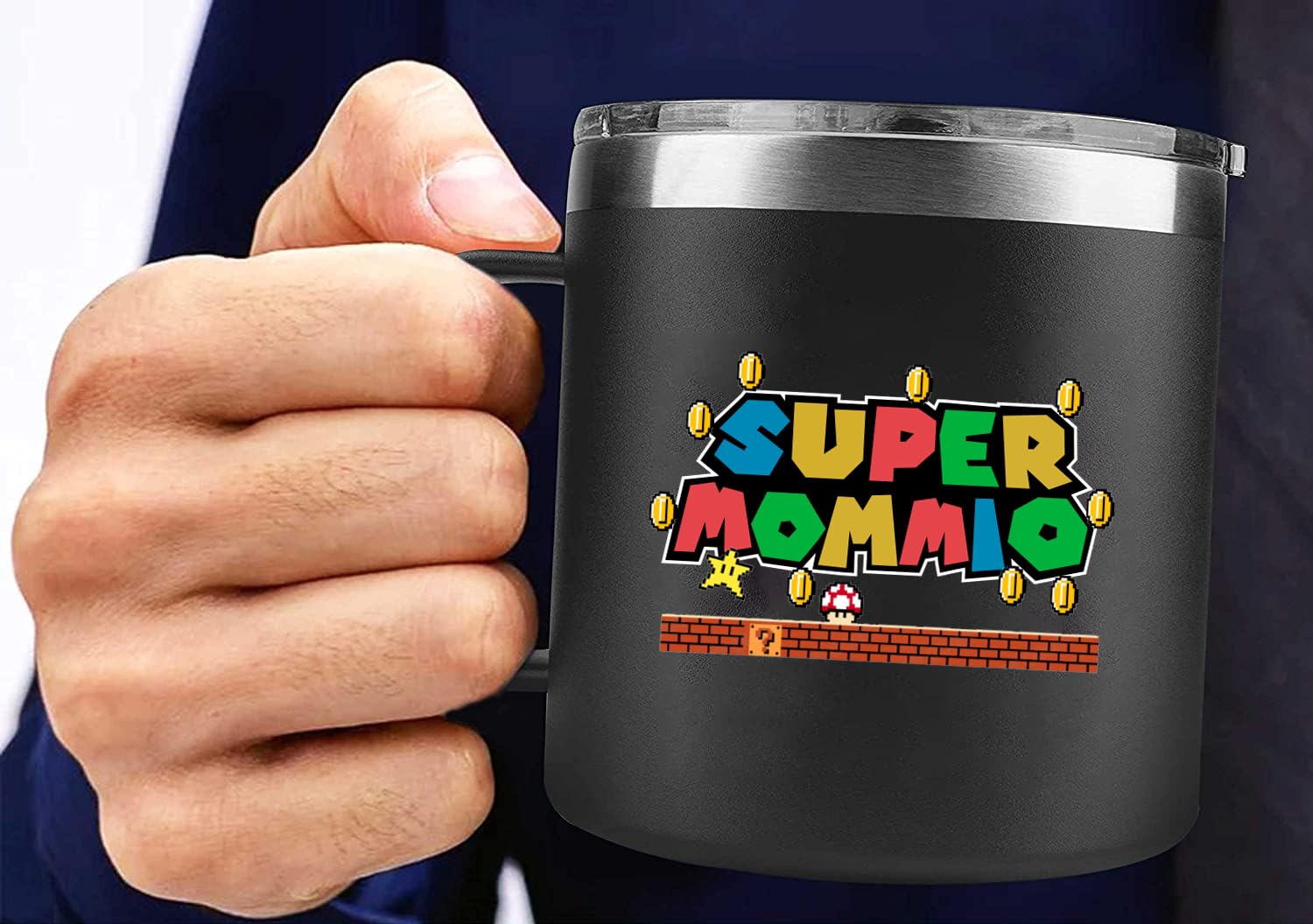 Yaco Store 14Oz Mug- Super Mommio | Gifts For Mom For Christmas Mom Birthday Gift - Mom Gifts From Daughter Son - Birthday Gifts