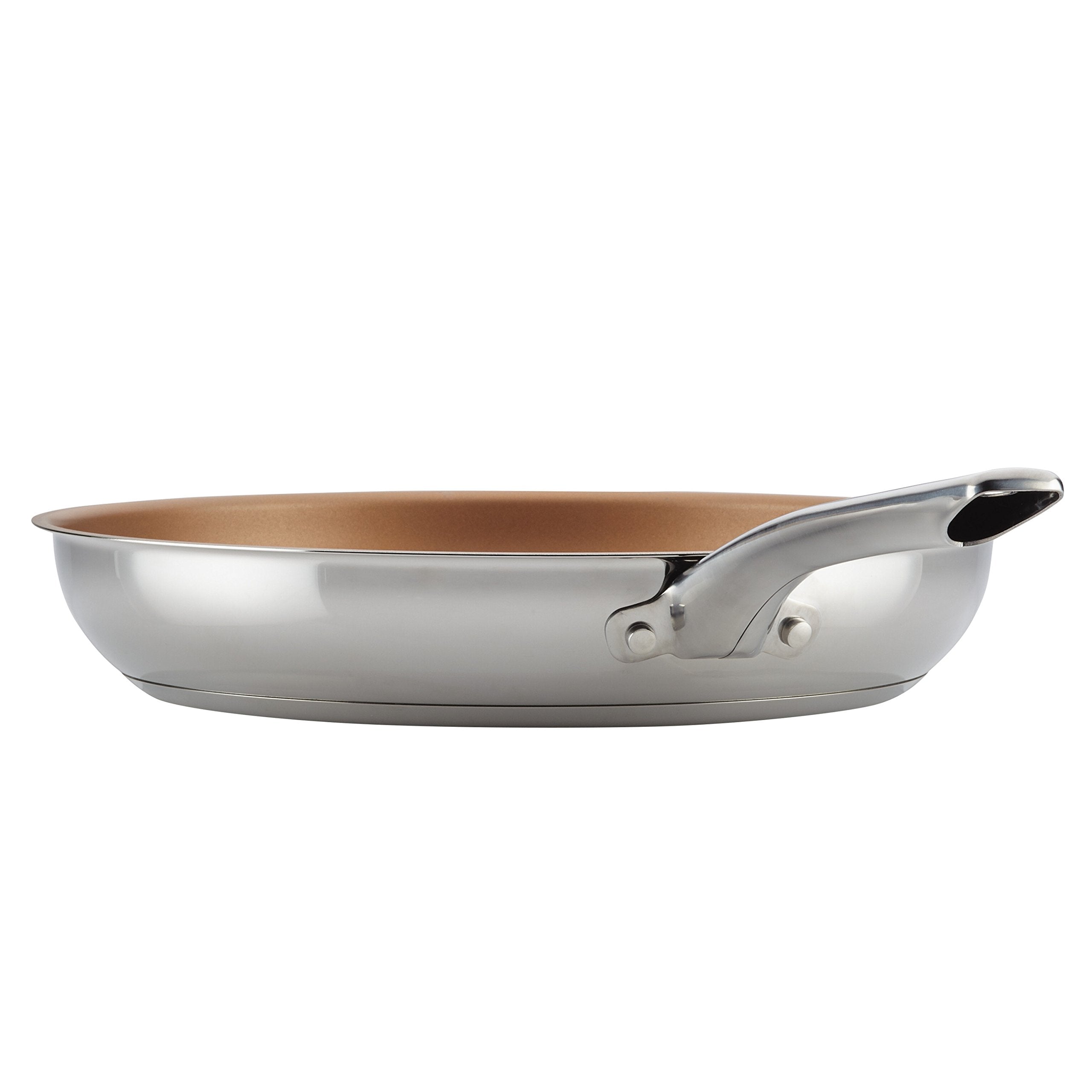 Ayesha Curry Home Collection Stainless Steel Nonstick Frying Pan Set / Fry Pan Set / Stainless Steel Skillet Set - 9.25 Inch And