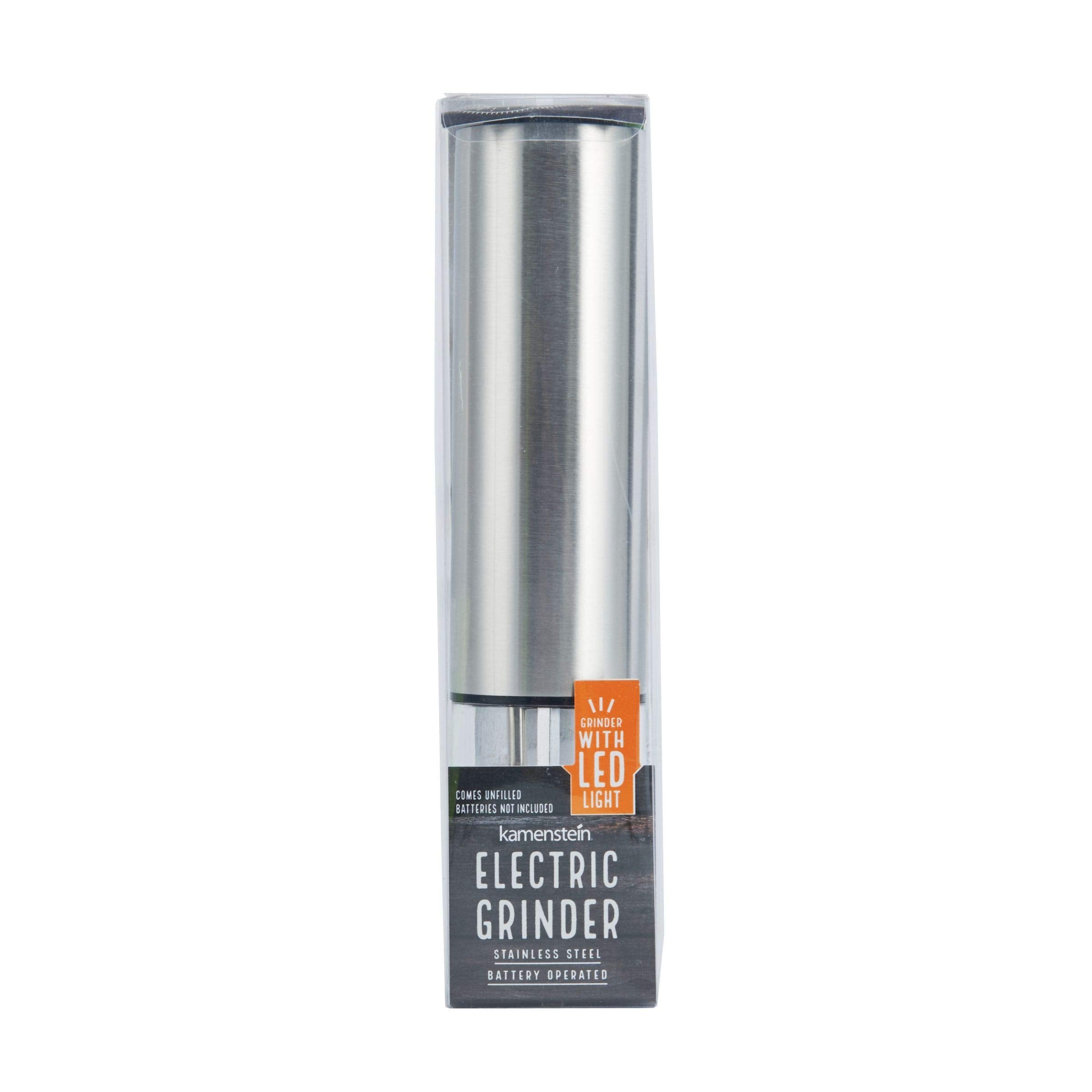Kamenstein Unfilled Battery Operated Grinder With Light, 9-Inch, Assorted, 1 Count (Pack Of 1)